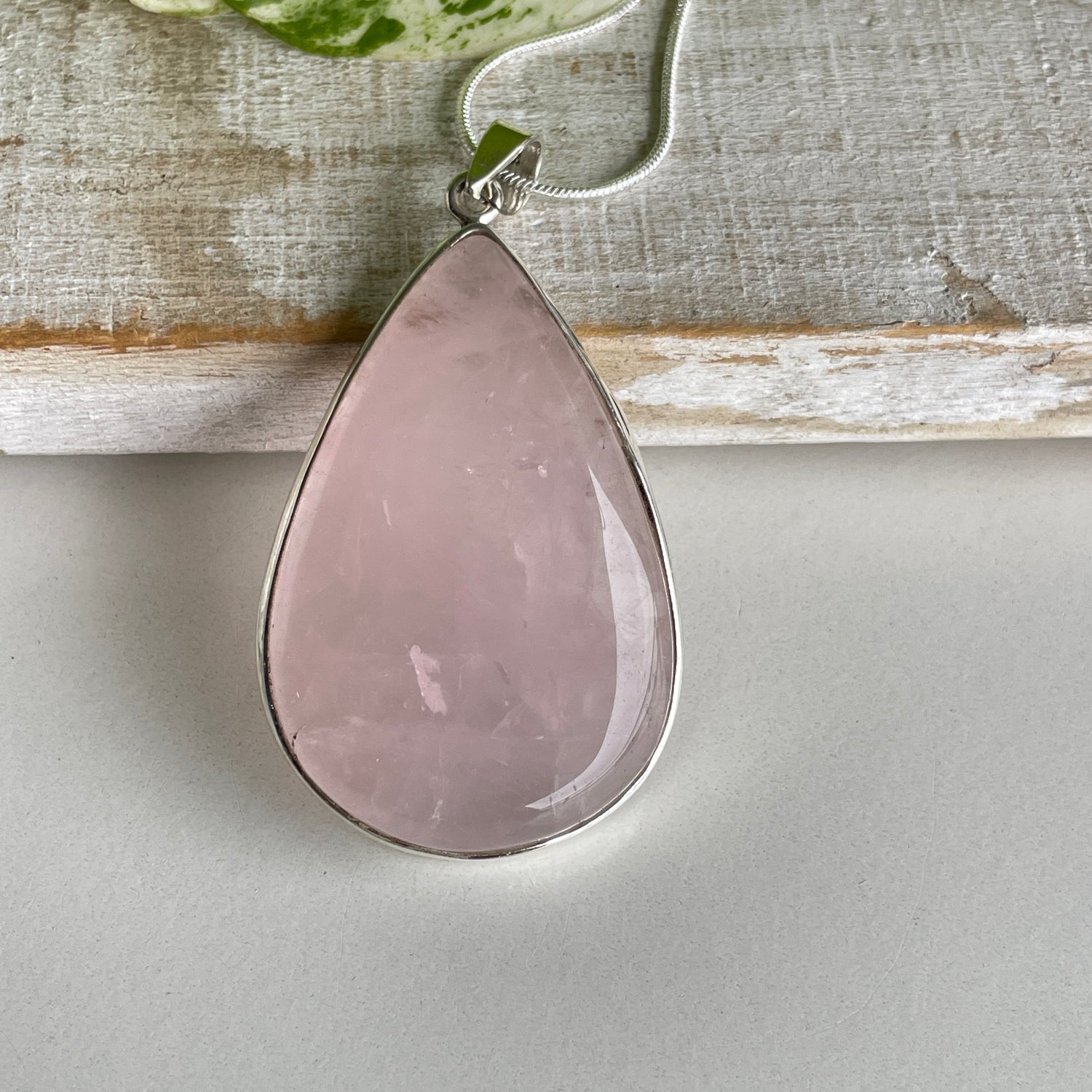 Rose Quartz Teardrop Pendant