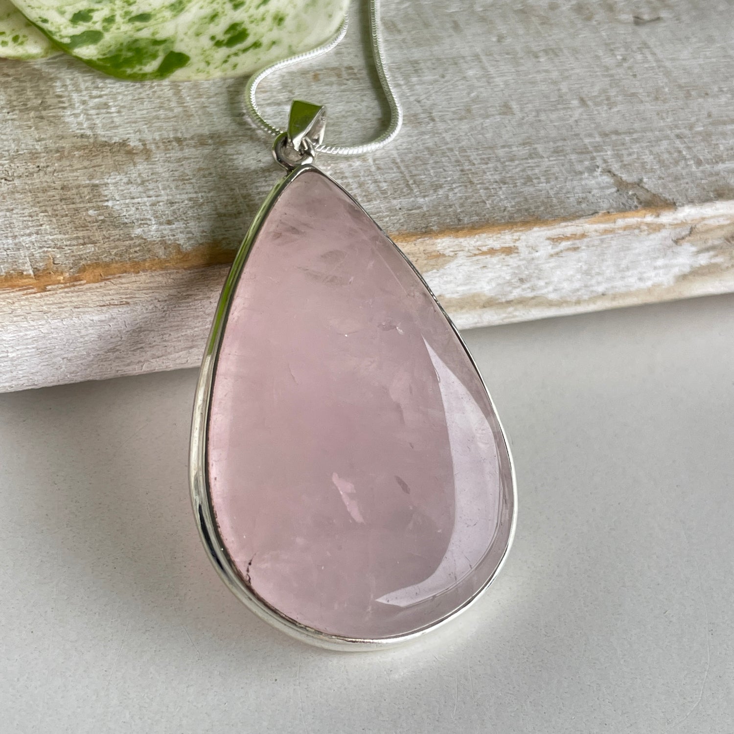 Rose Quartz Teardrop Pendant