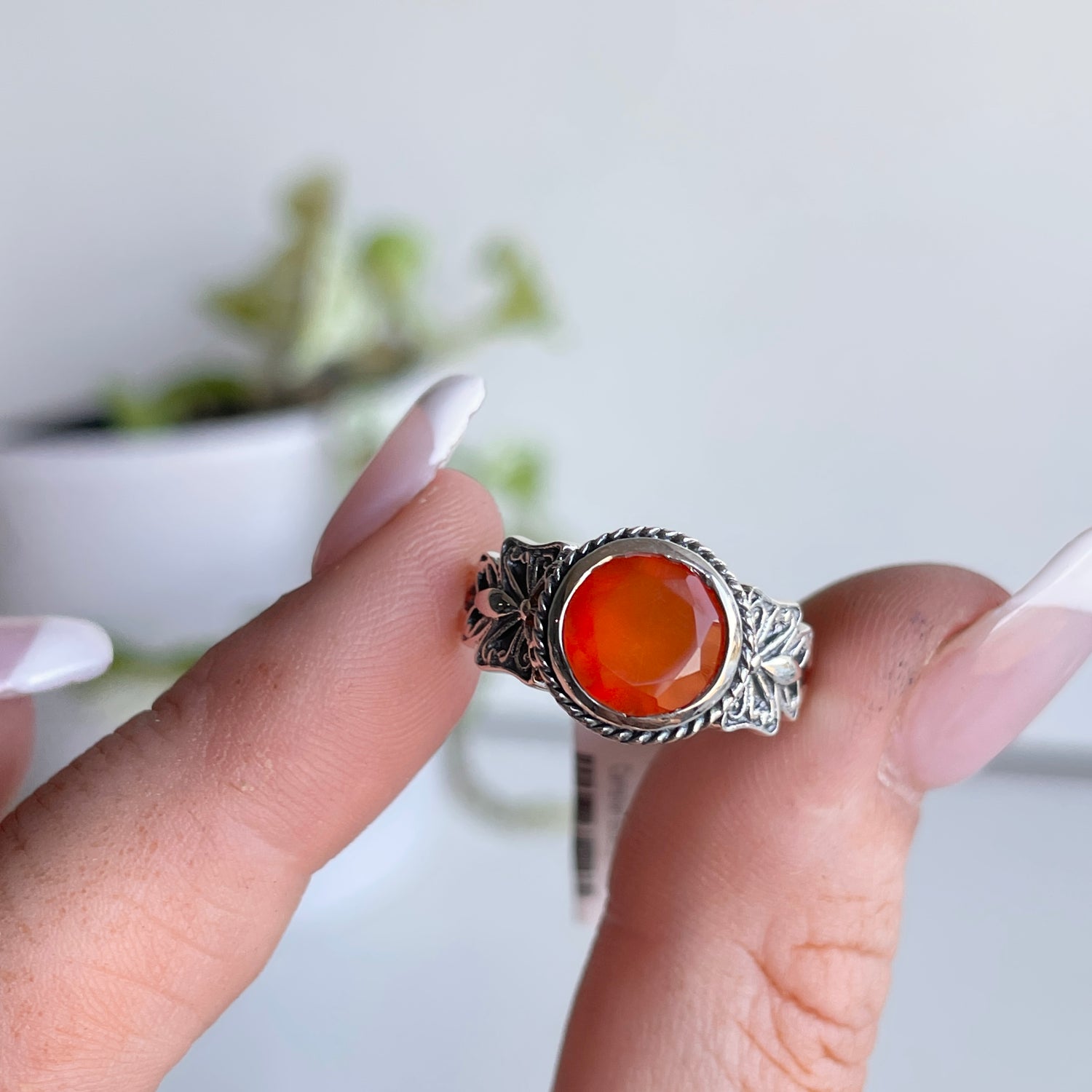 Carnelian Butterfly Ring