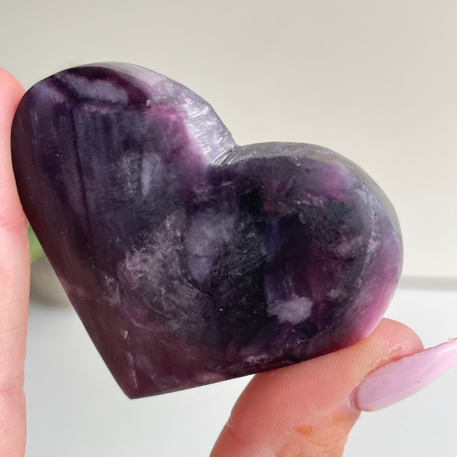 Lepidolite Mica Heart 5.3cm