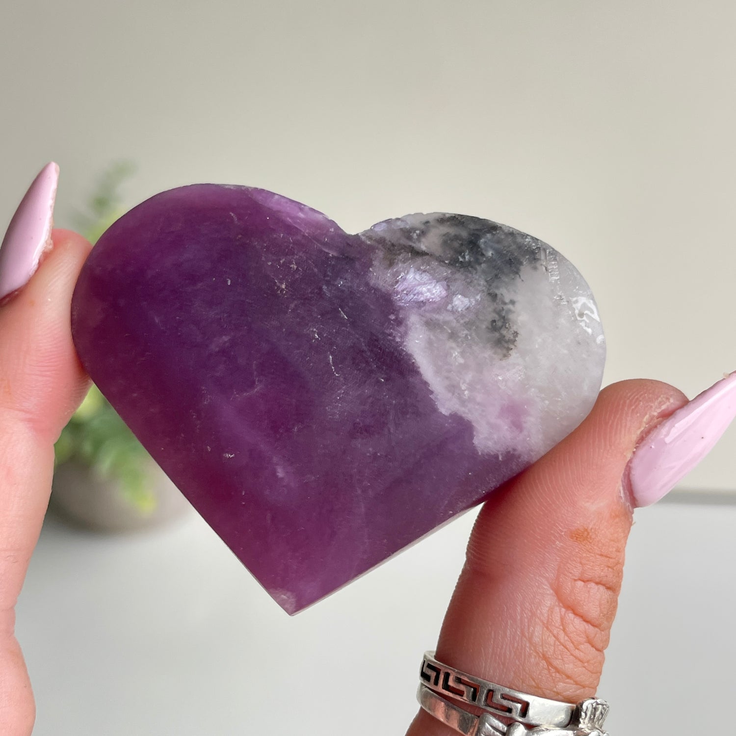 Lepidolite Mica Heart 5.4cm