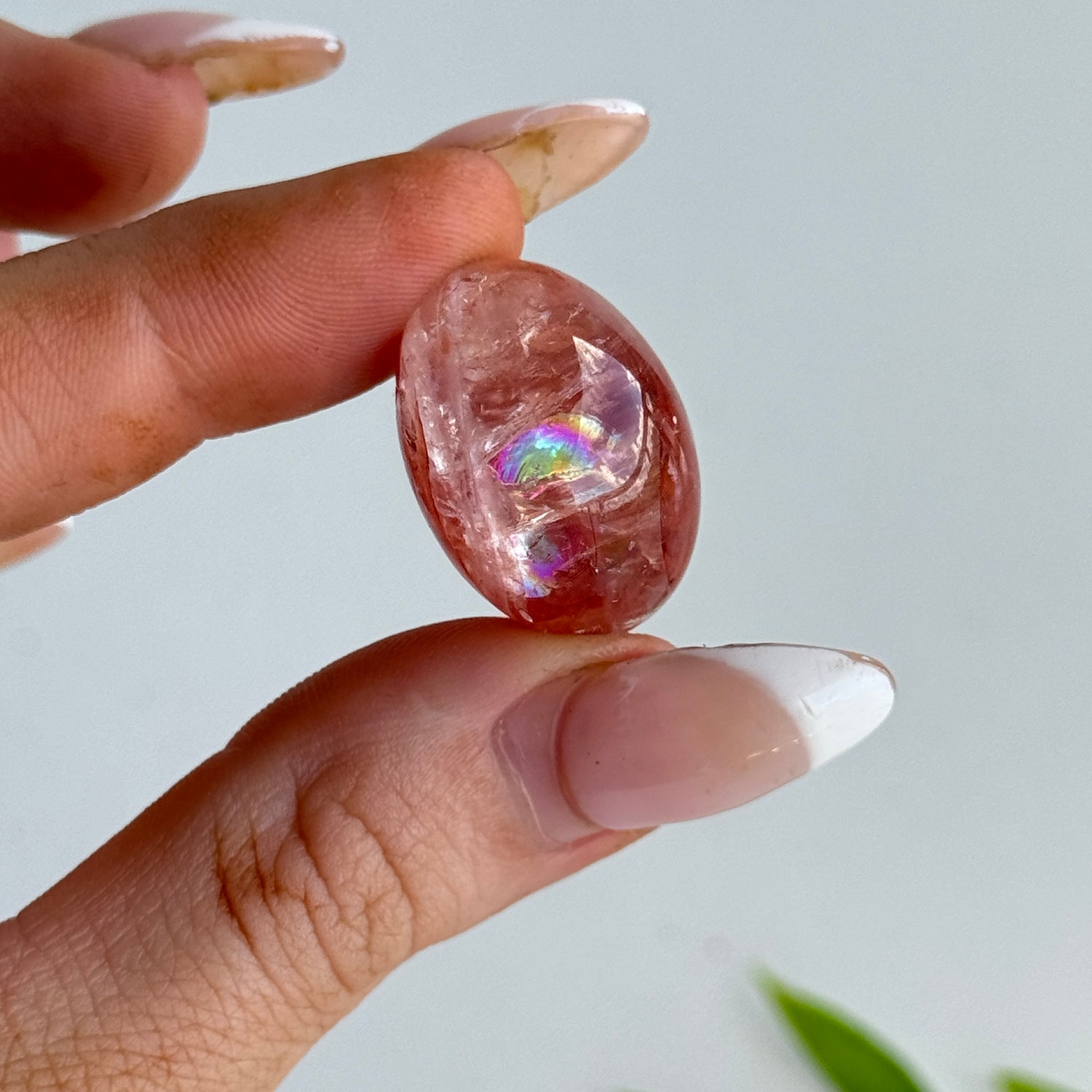 Fire Hematoid Quartz Tumbled
