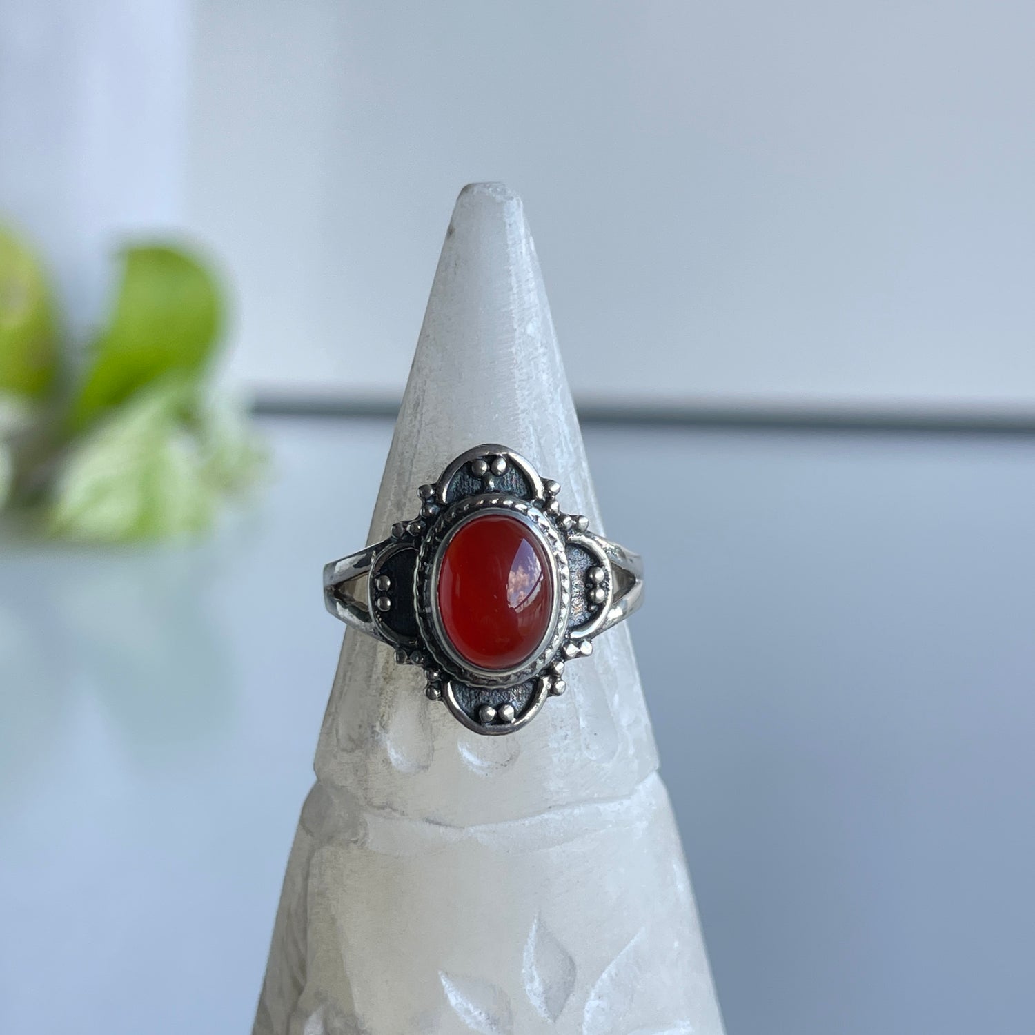 Carnelian Oval Ring 005