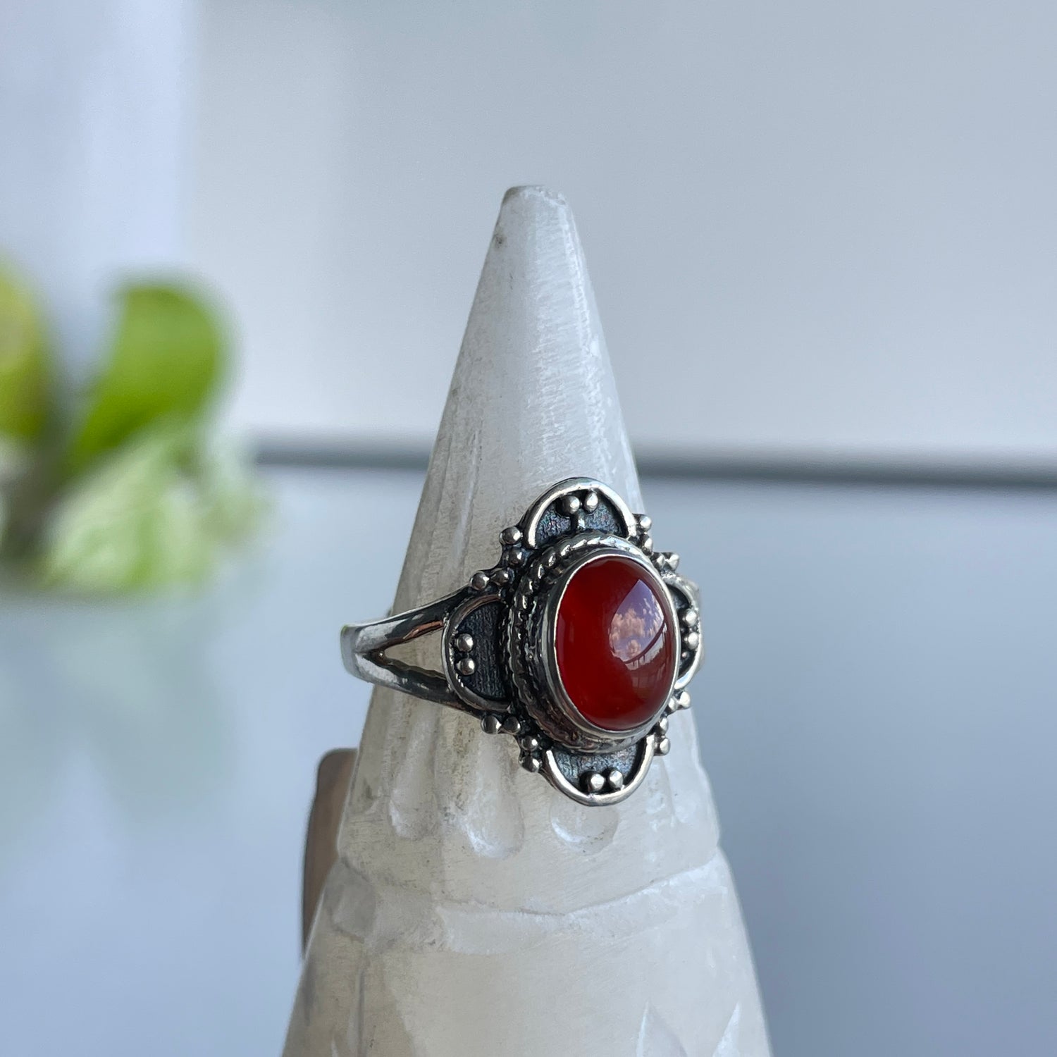 Carnelian Oval Ring 005