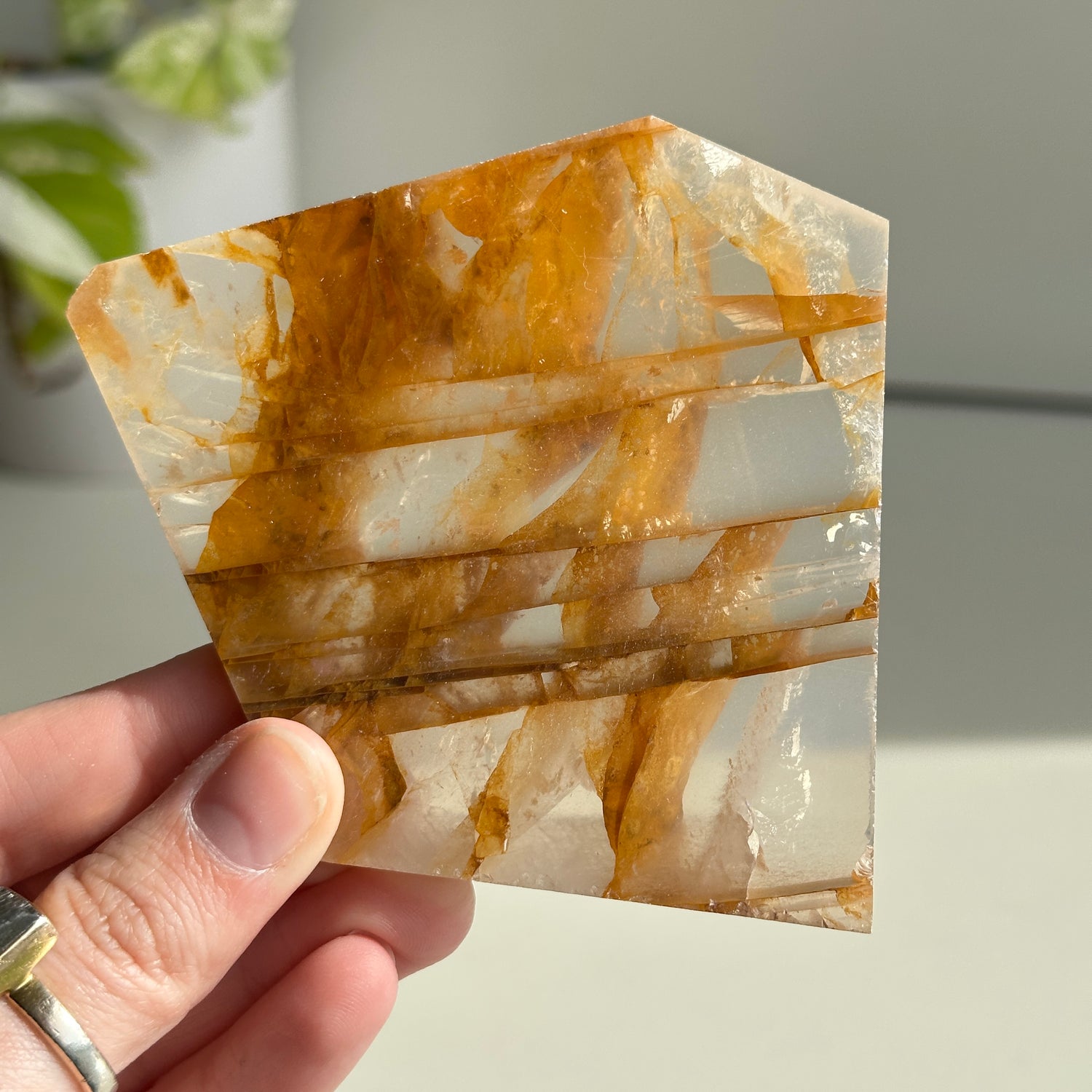 Golden Healer Quartz Slice 134g