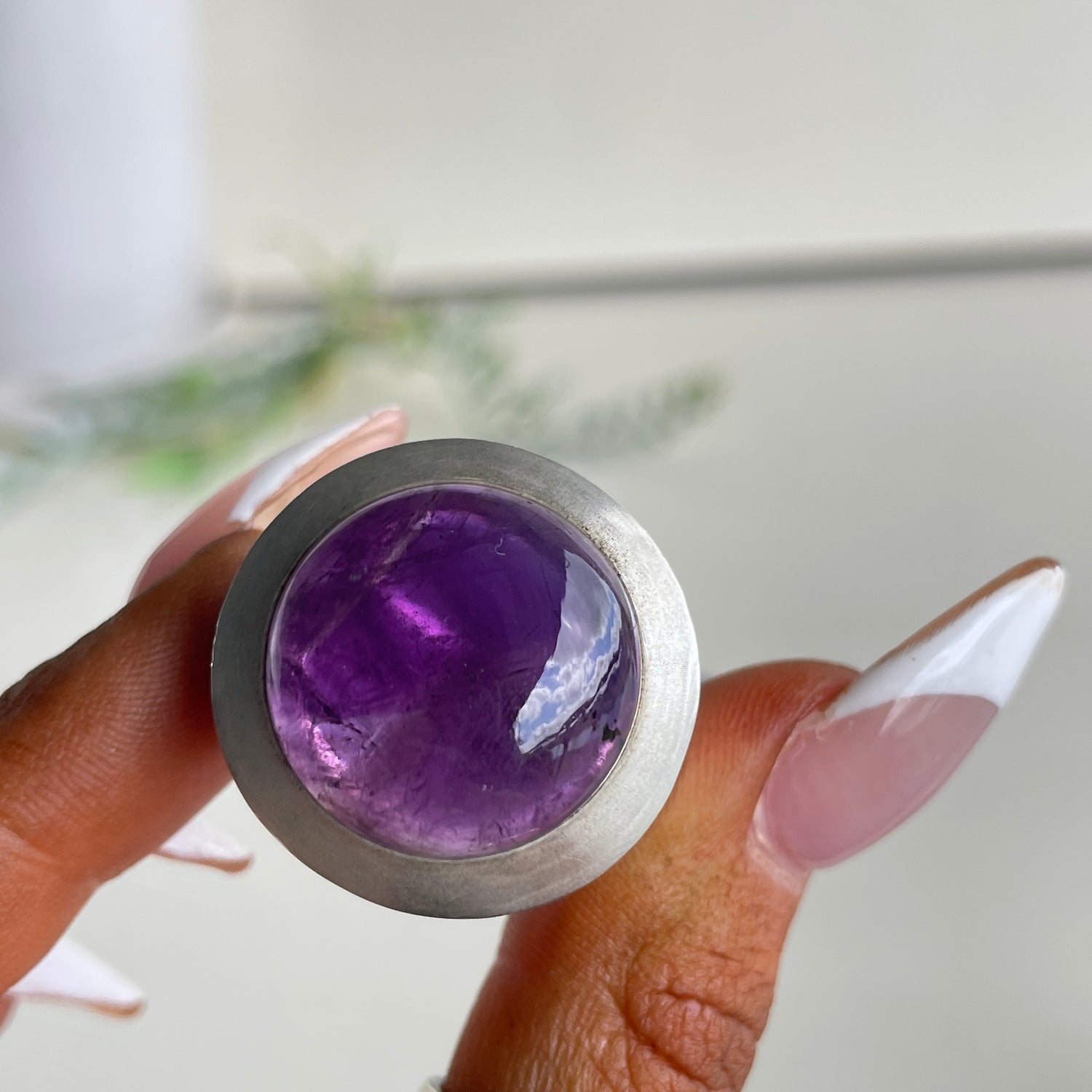 Amethyst Round Ring Sz9