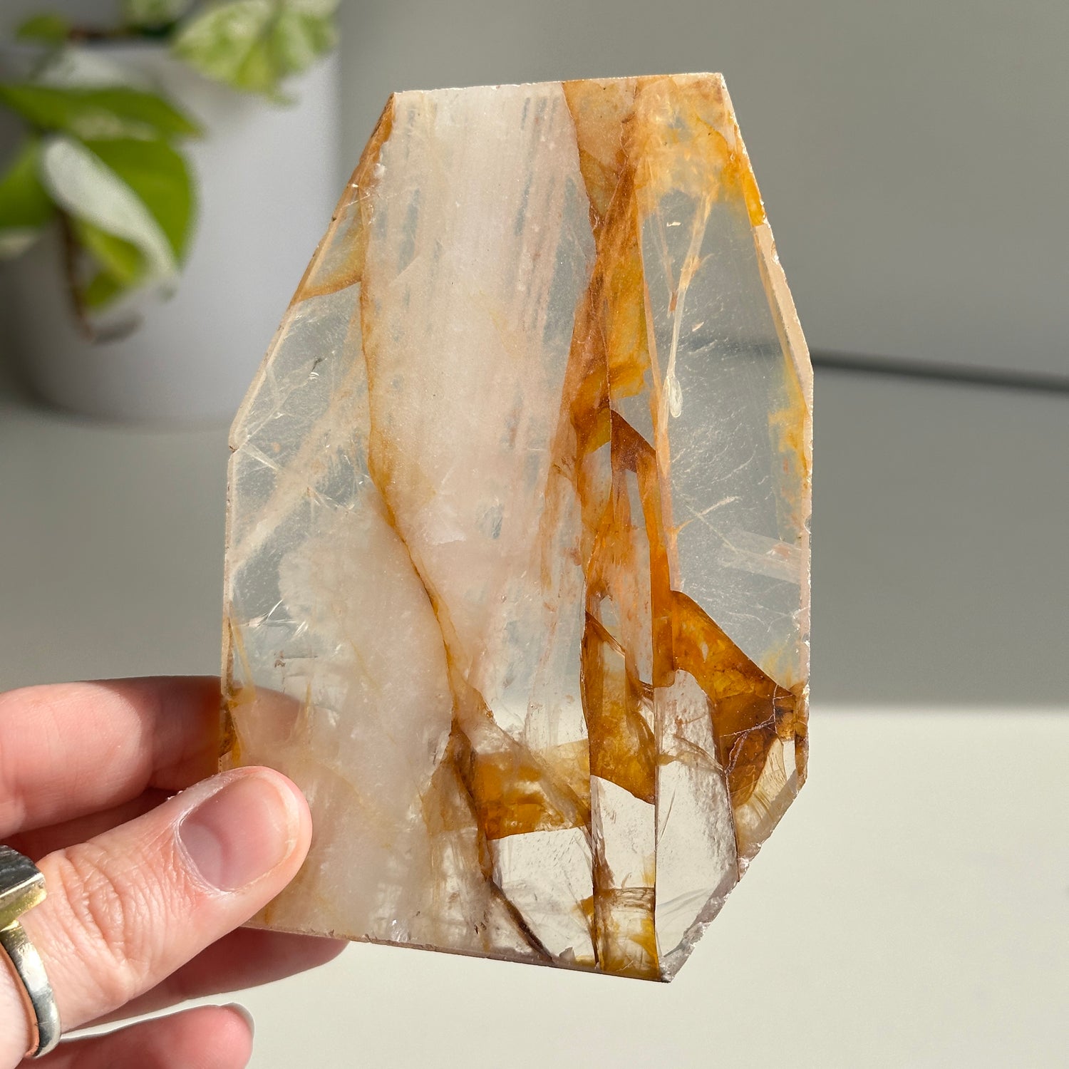 Golden Healer Quartz Slice 186g