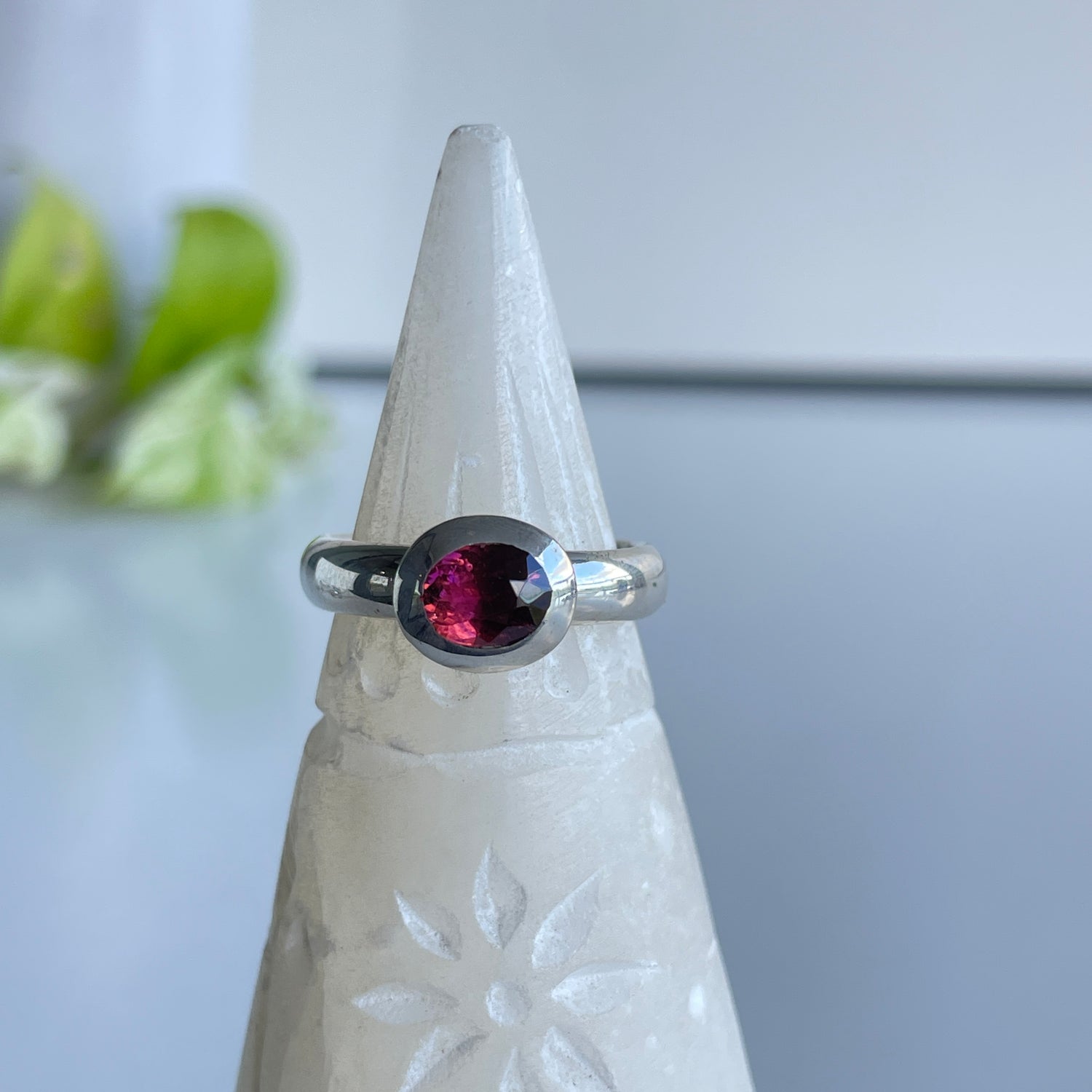 Pink Tourmaline Extra Quality Oval Ring Sz7
