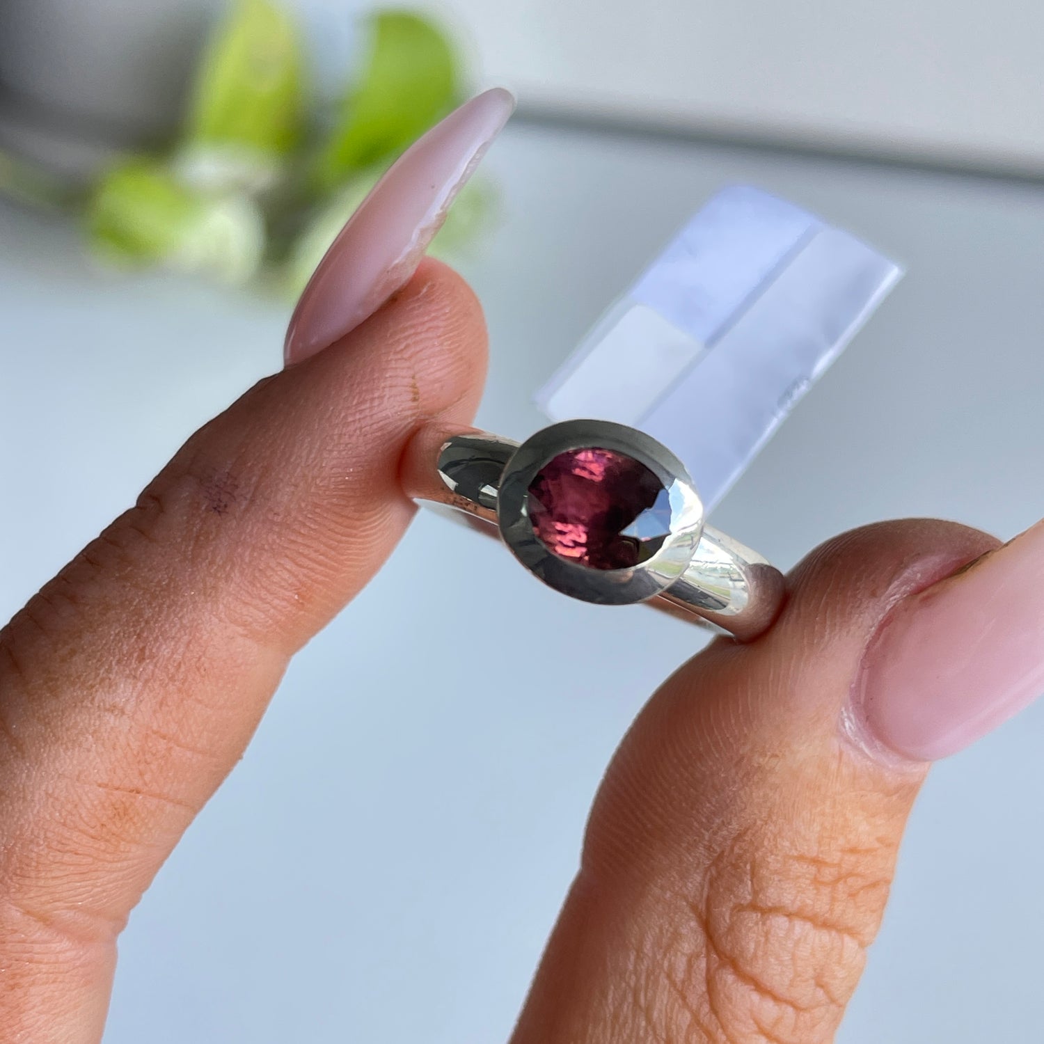 Pink Tourmaline Extra Quality Oval Ring Sz7
