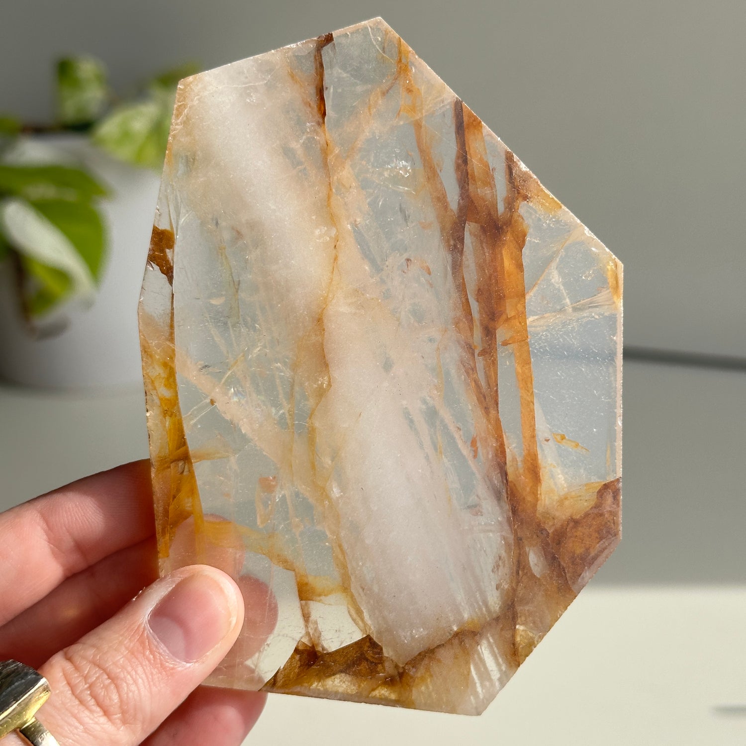Golden Healer Quartz Slice 170g