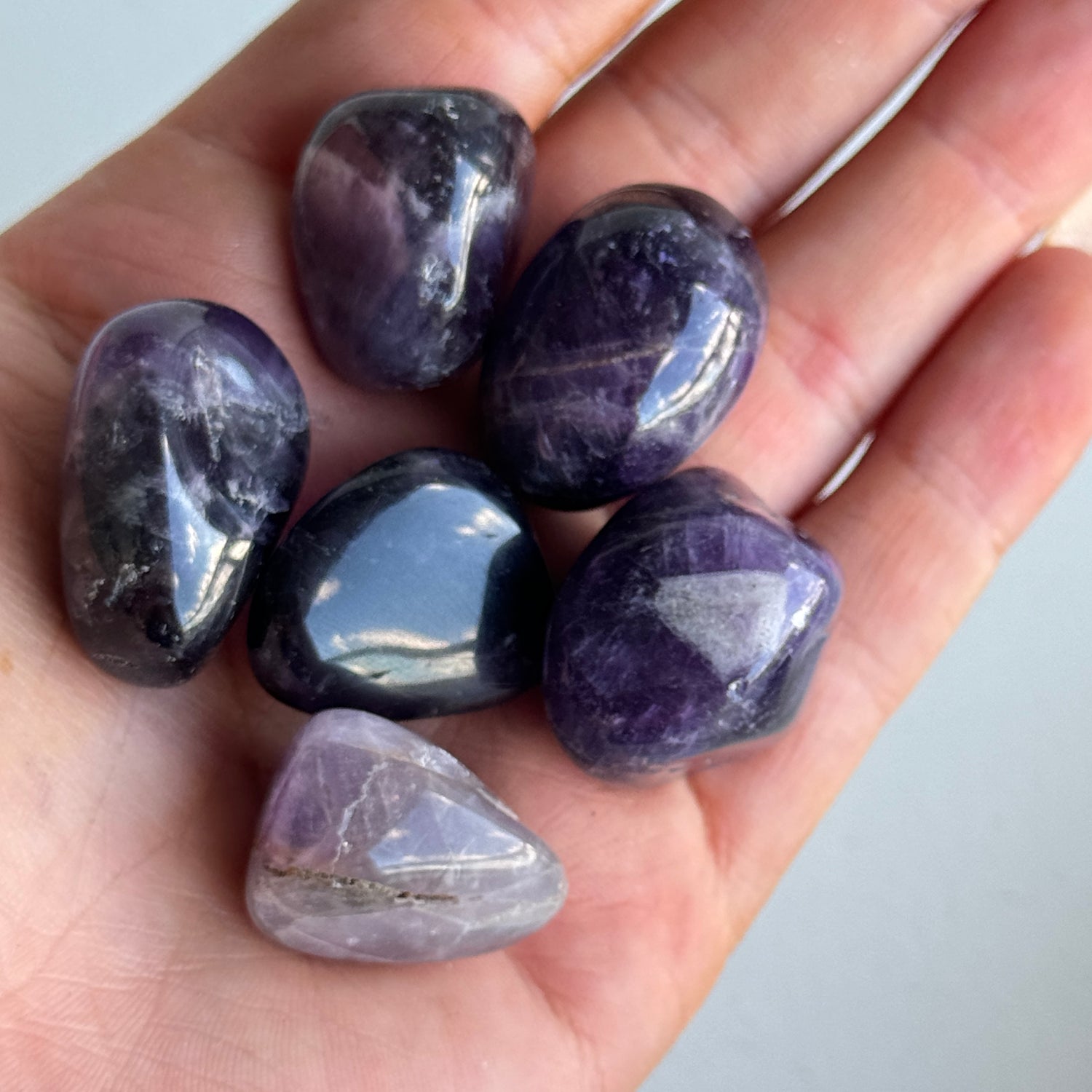 Chevron Amethyst Tumbled