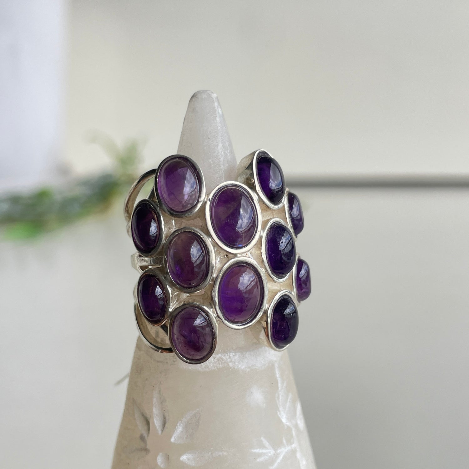 Amethyst Multi Stone Ring Sz8