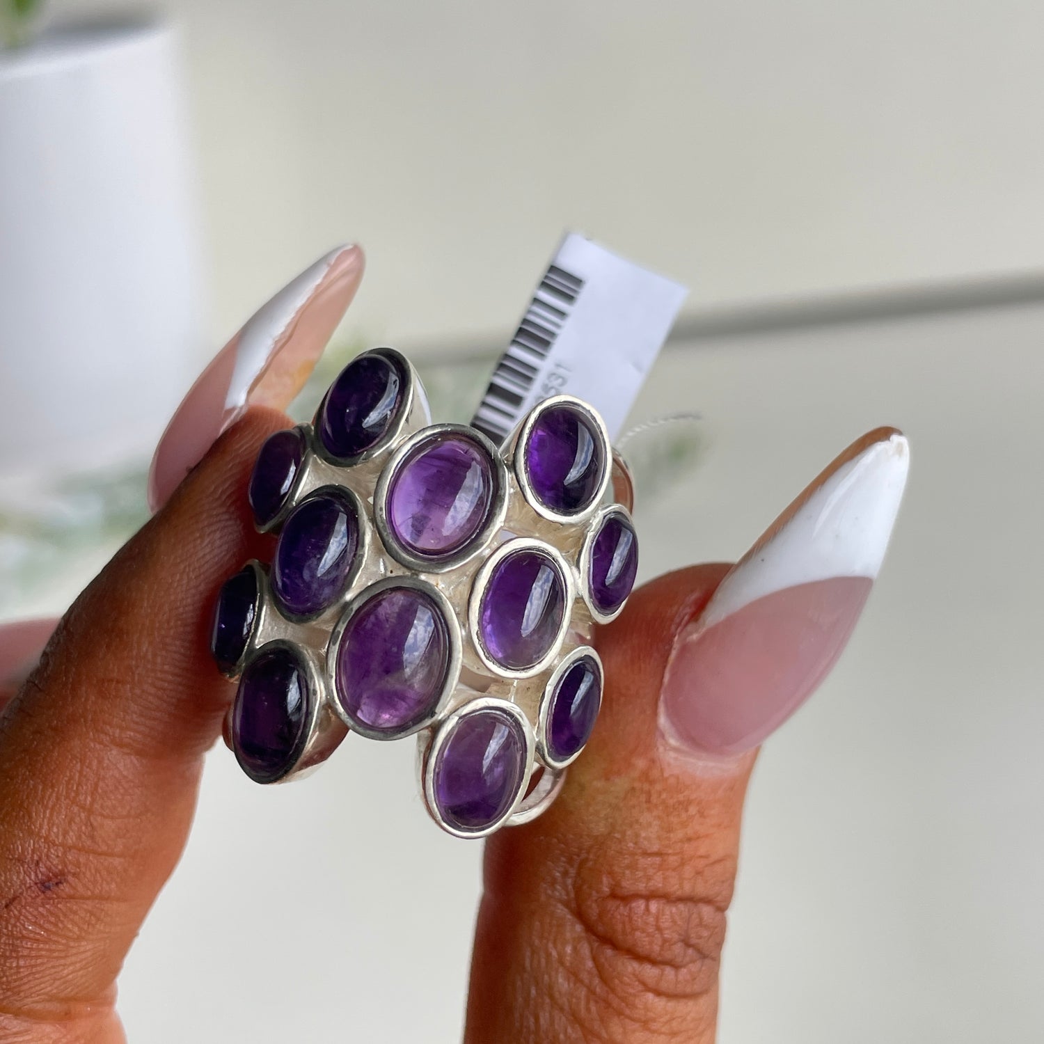 Amethyst Multi Stone Ring Sz8