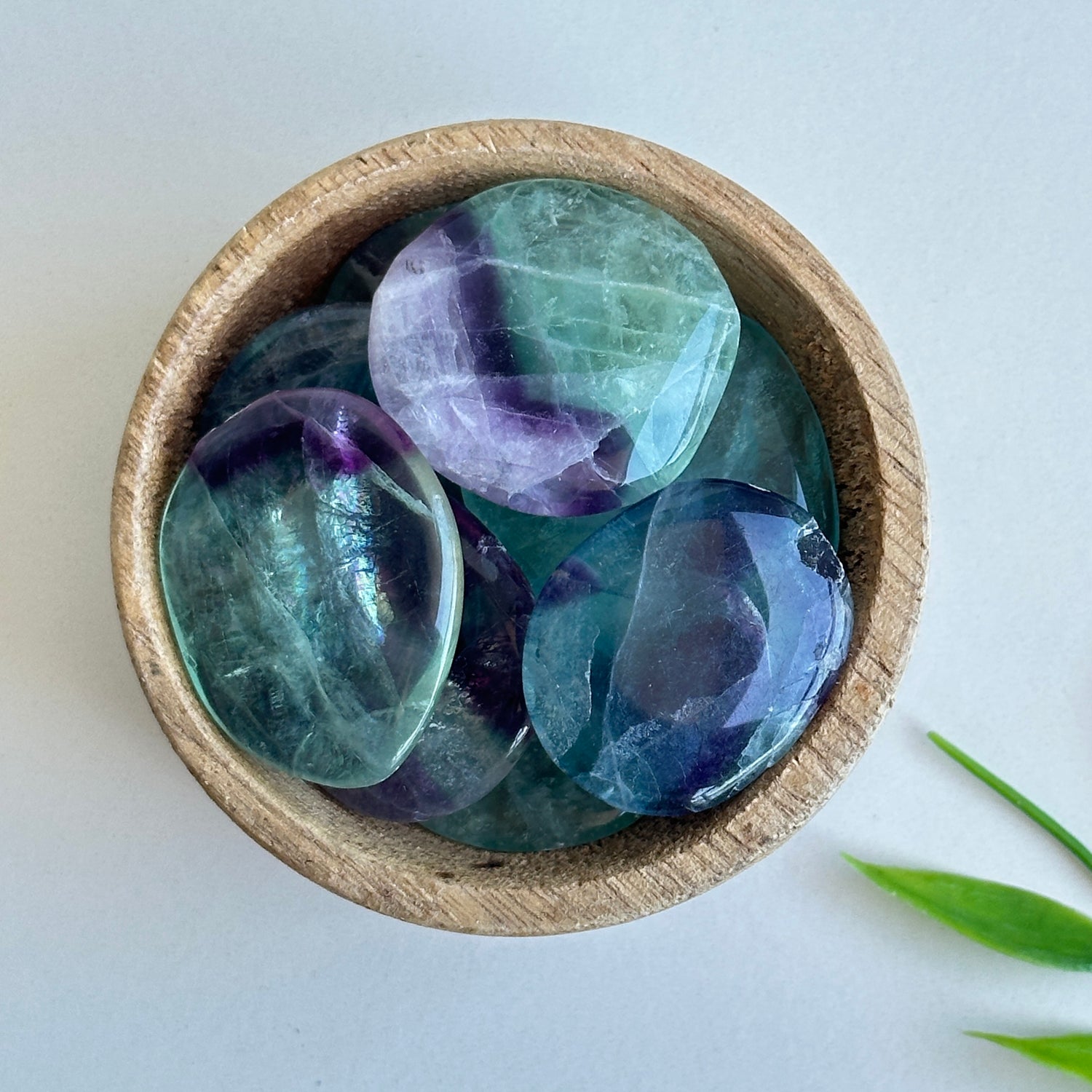 Fluorite Flat Stone Bra Buddy