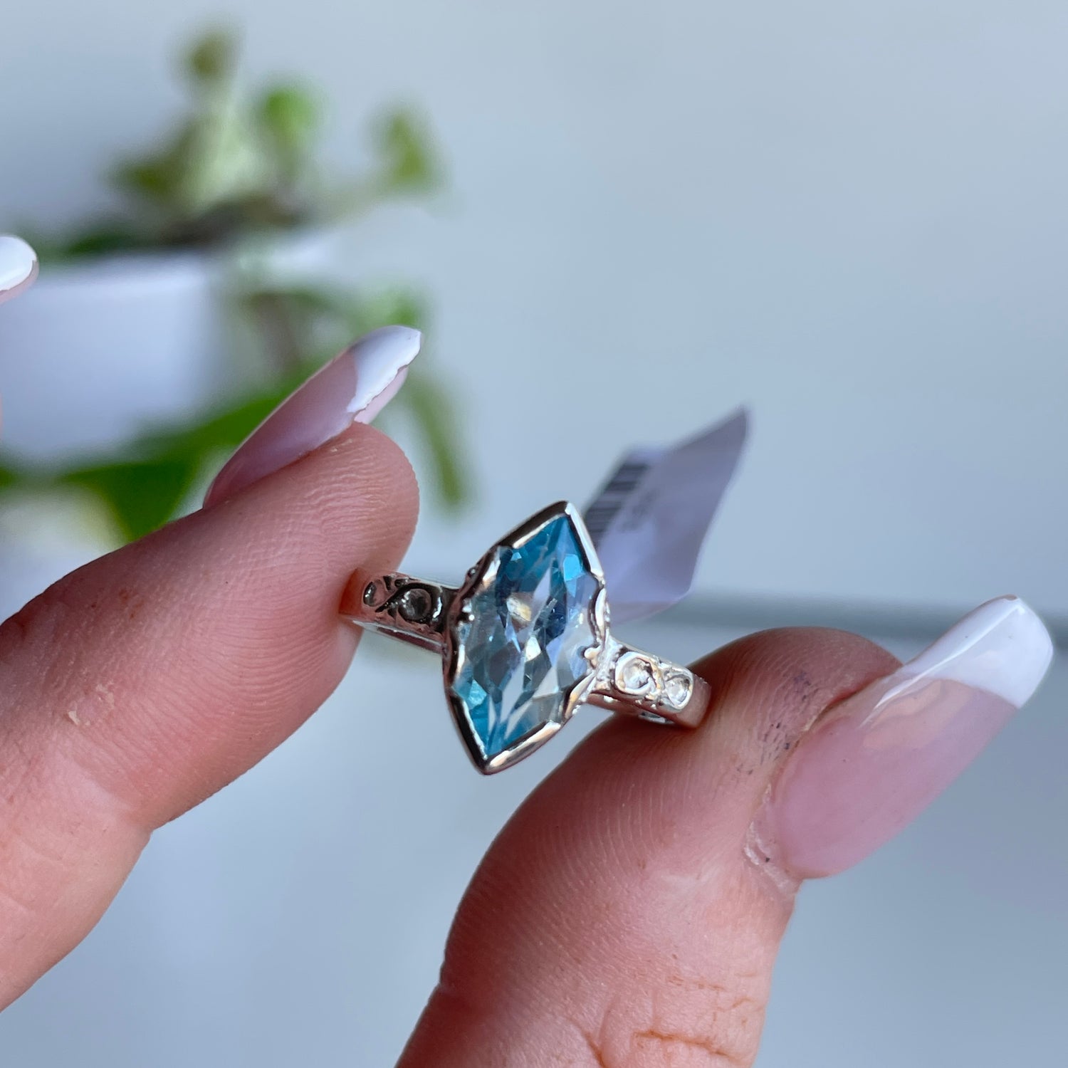 Blue Topaz Marquise Ring