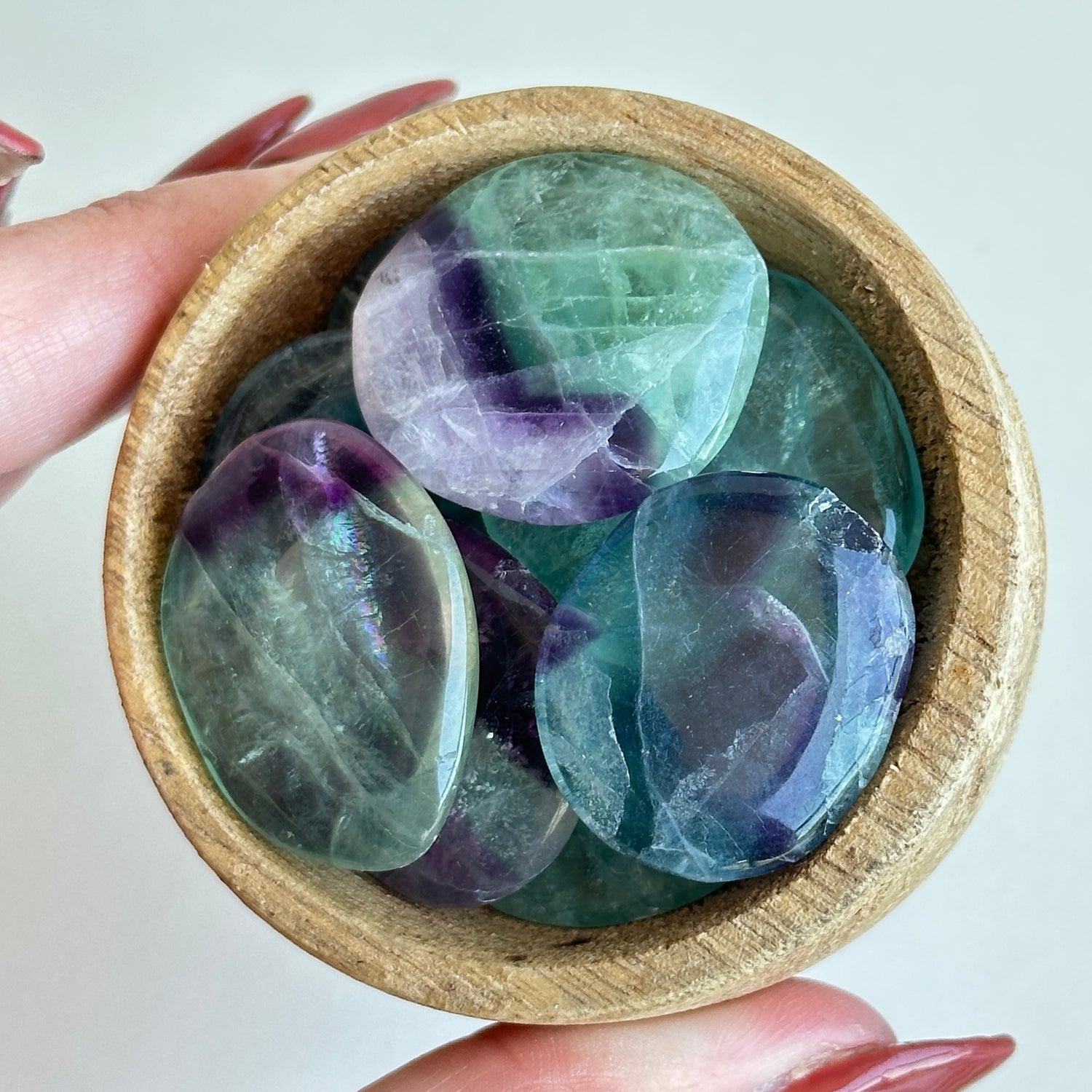 Fluorite Flat Stone Bra Buddy
