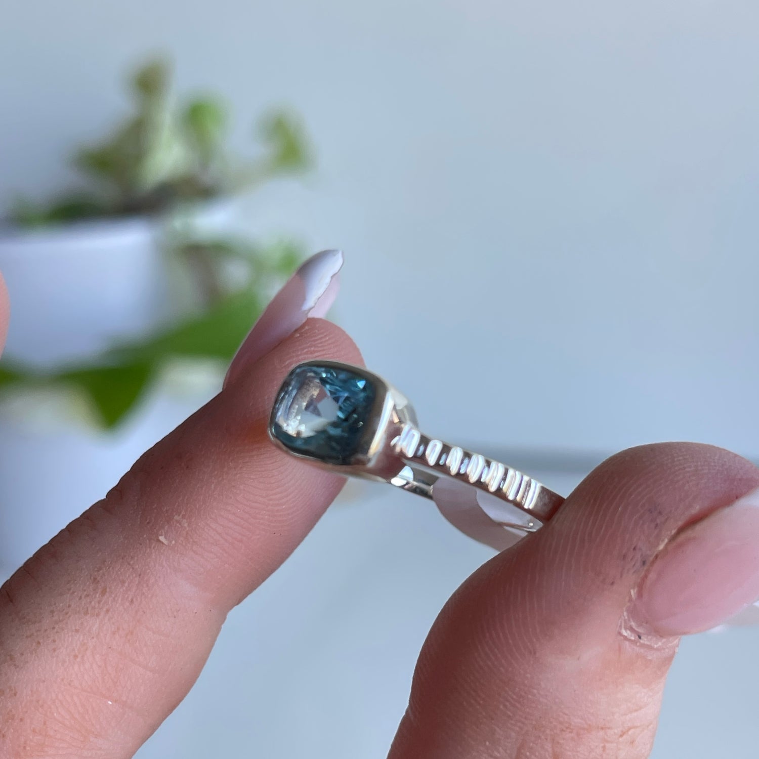 Blue Topaz Rectangle Ring
