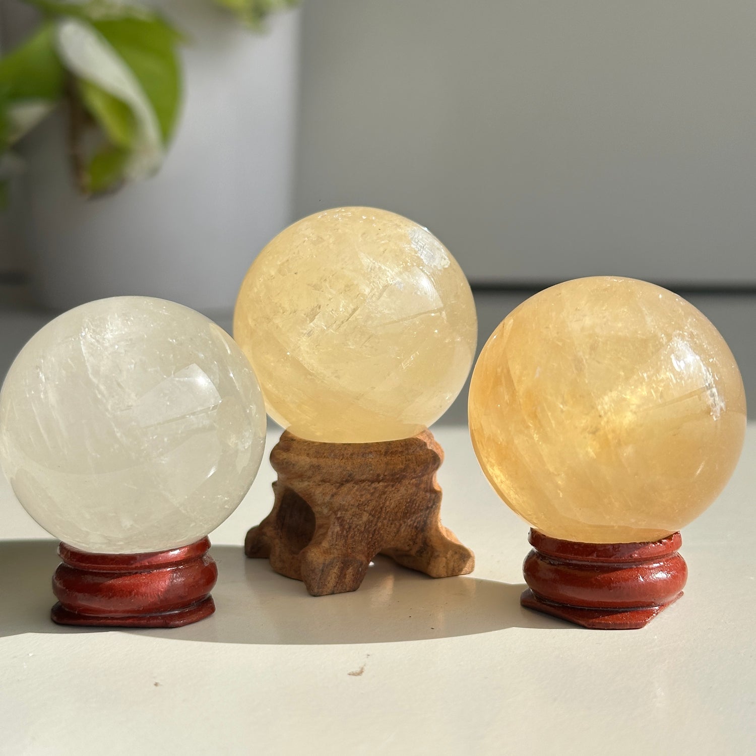 Honey Calcite Sphere 4cm - 4.5cm