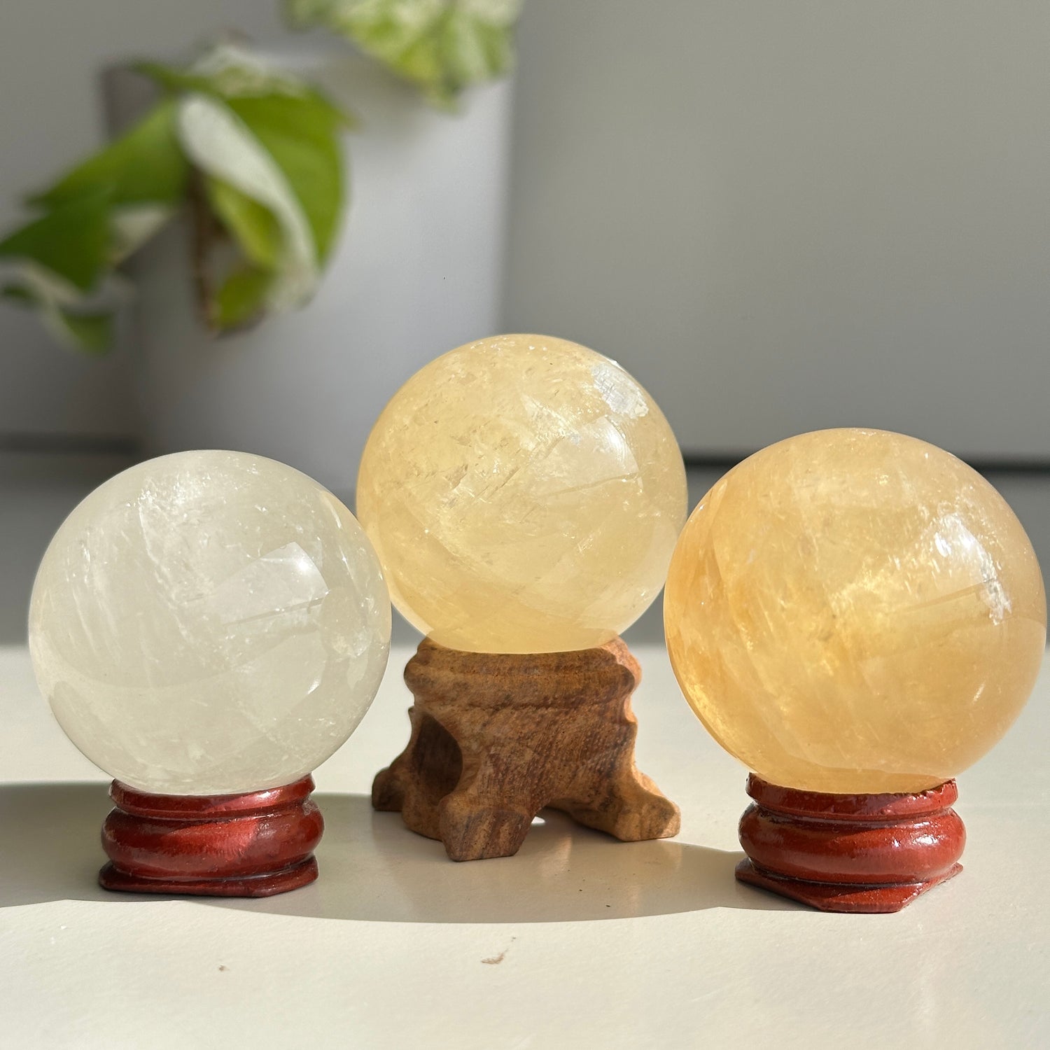 Honey Calcite Sphere 4cm - 4.5cm