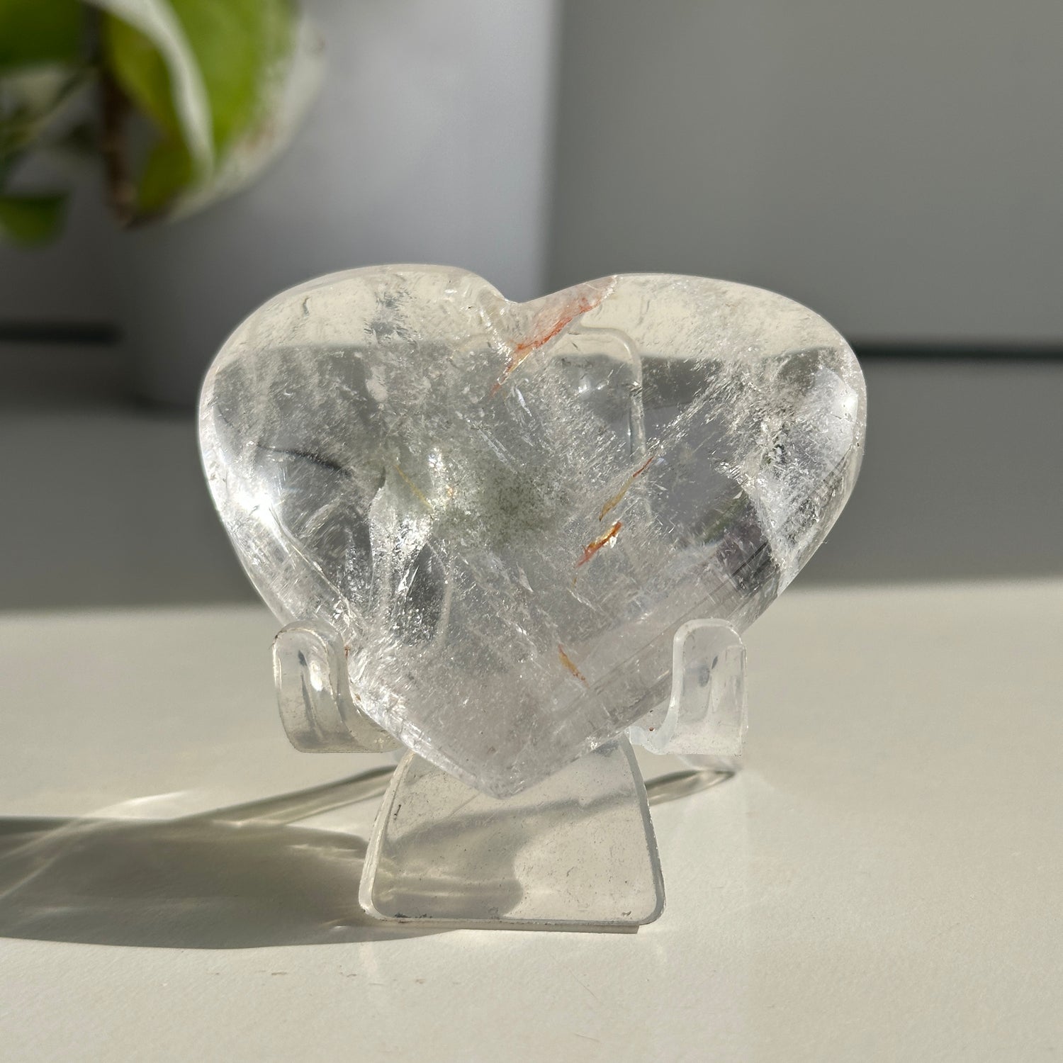 Clear Quartz Heart 6.9cm