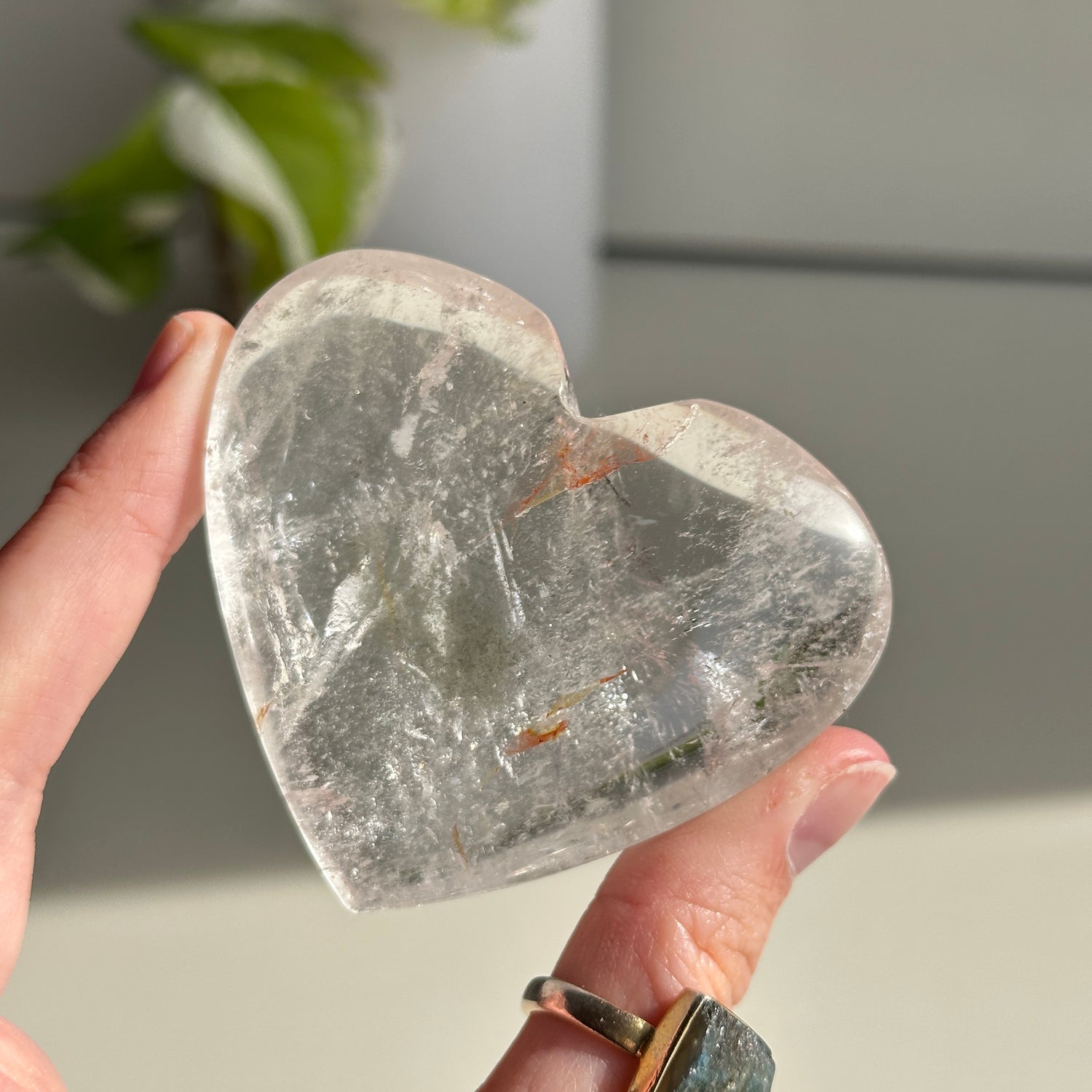 Clear Quartz Heart 6.9cm