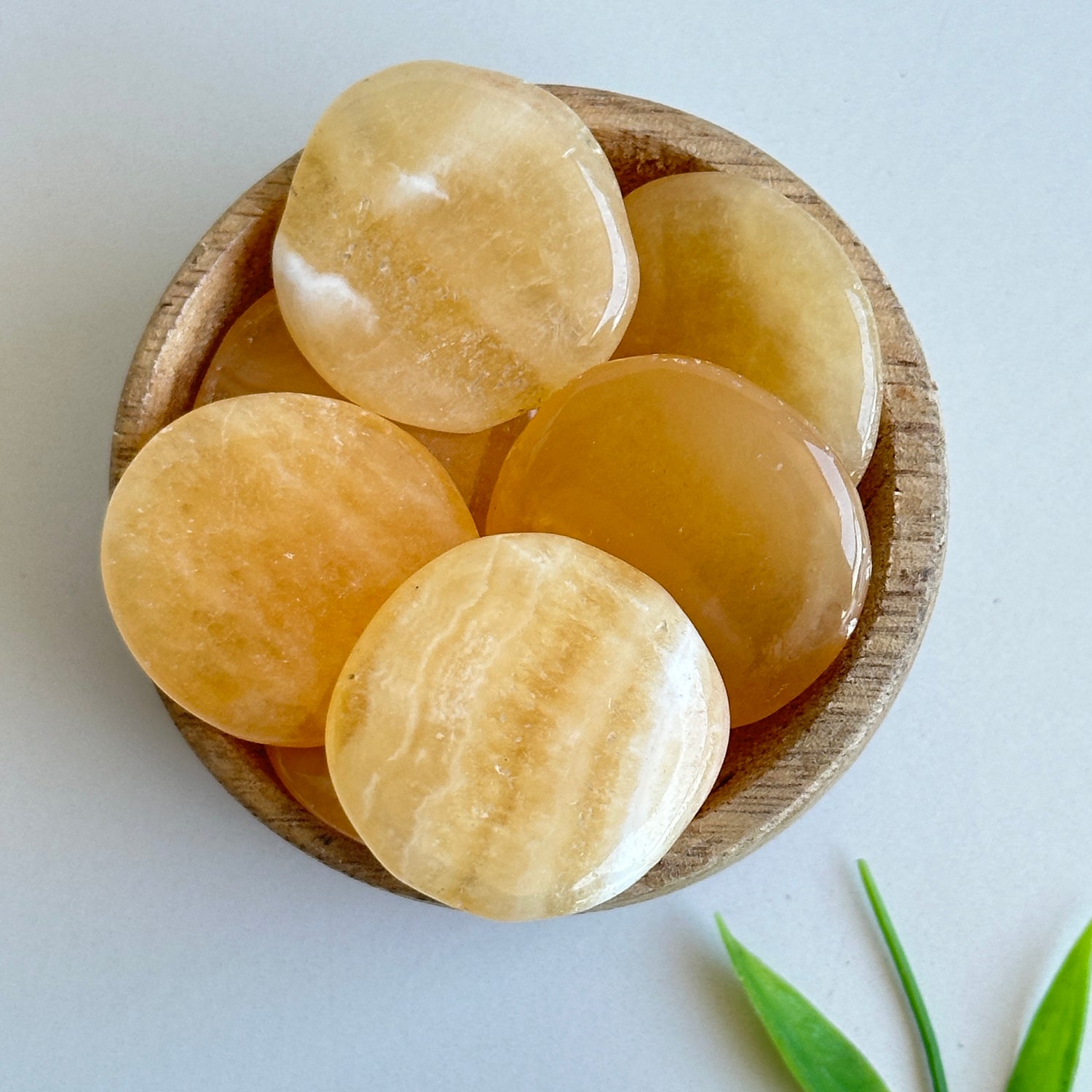 Orange Calcite Flat Stone Bra Buddy