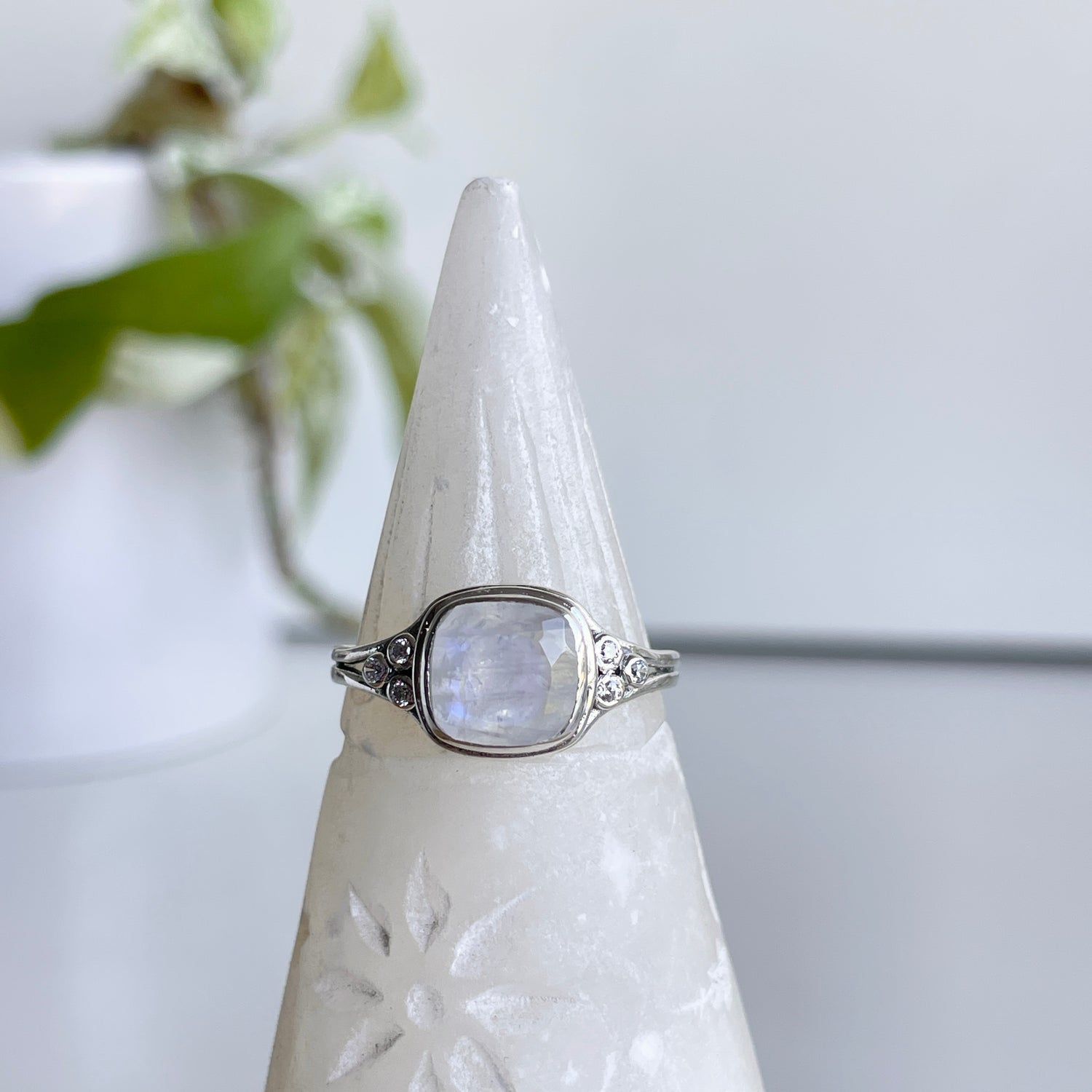 Moonstone Square Ring