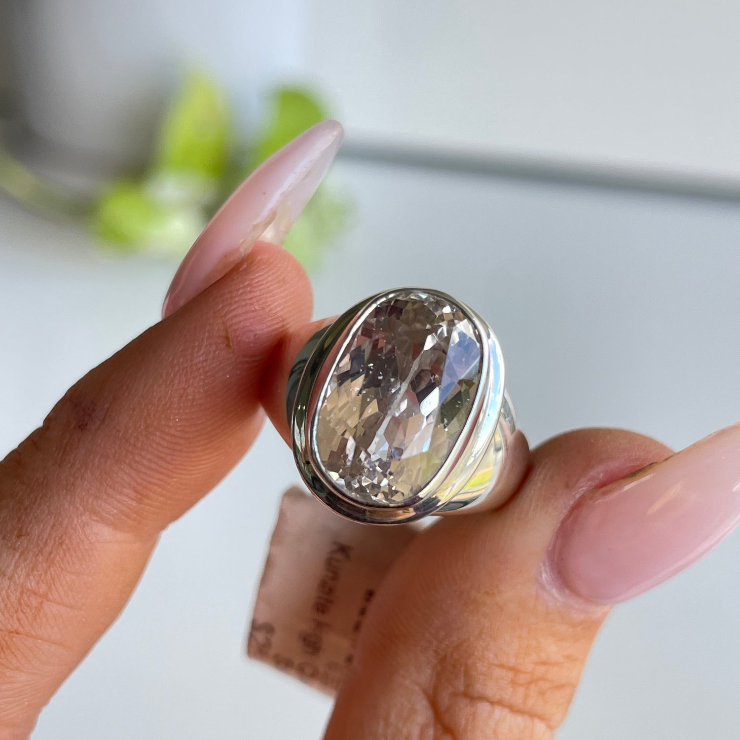 Kunzite High Quality Oval Ring Sz8