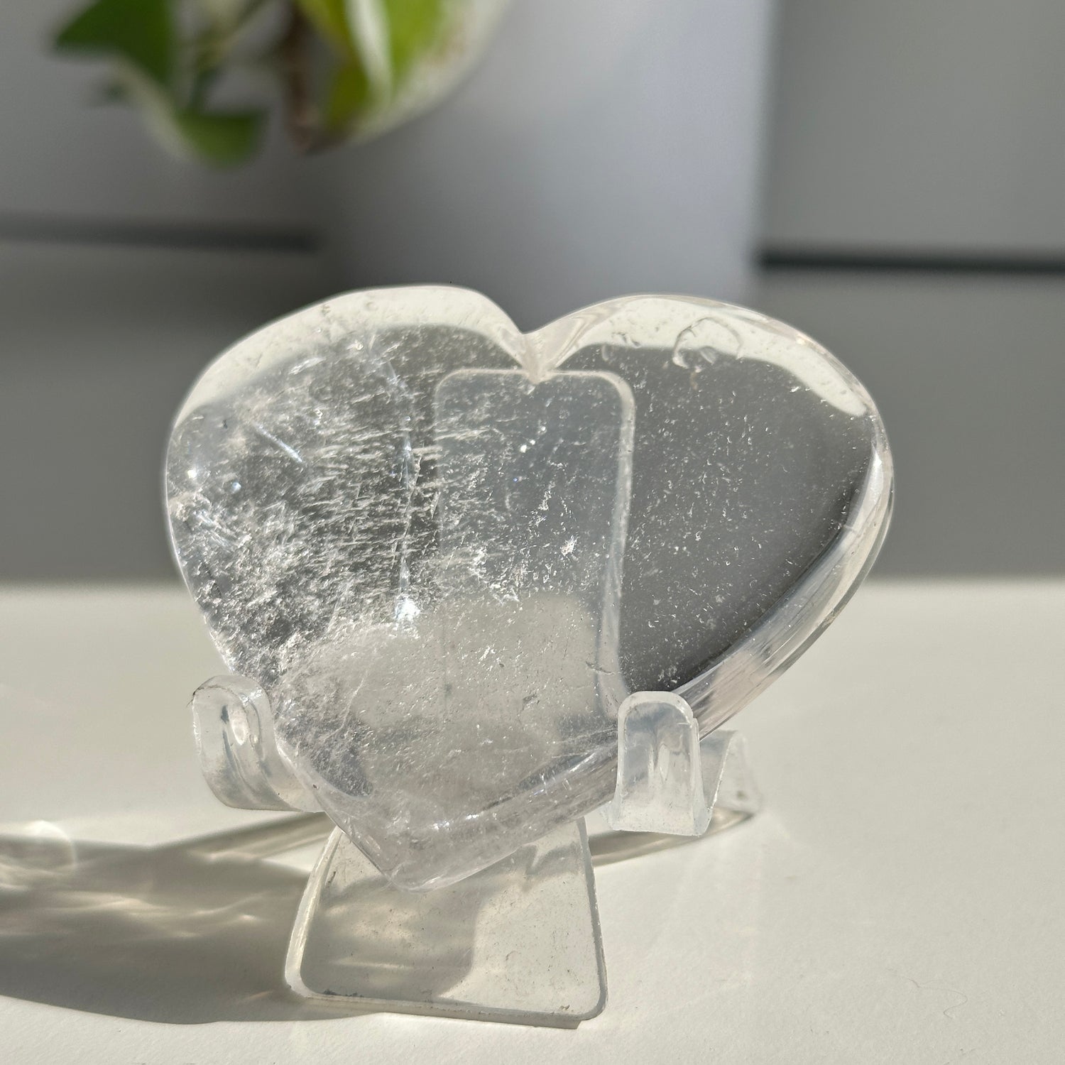 Clear Quartz Heart 6.9cm