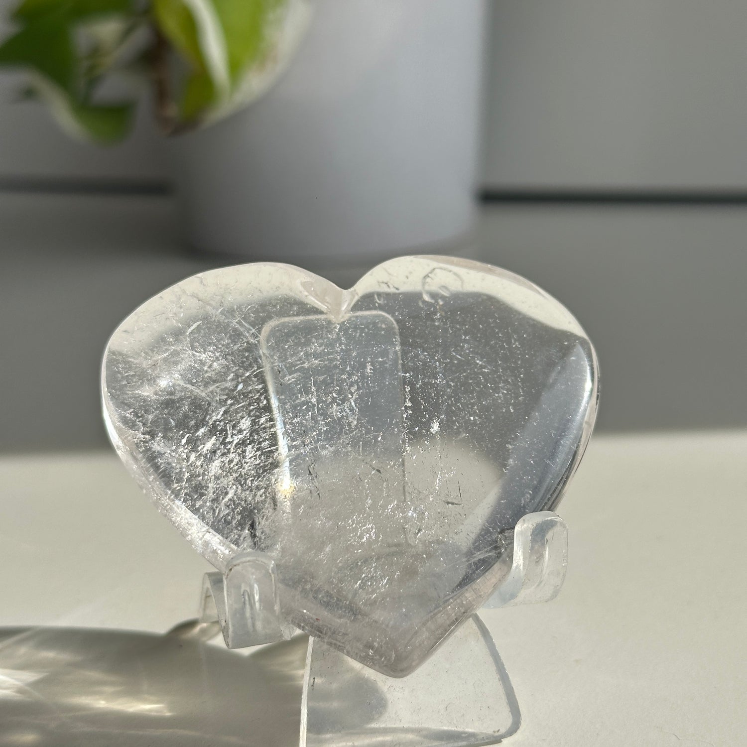 Clear Quartz Heart 6.9cm