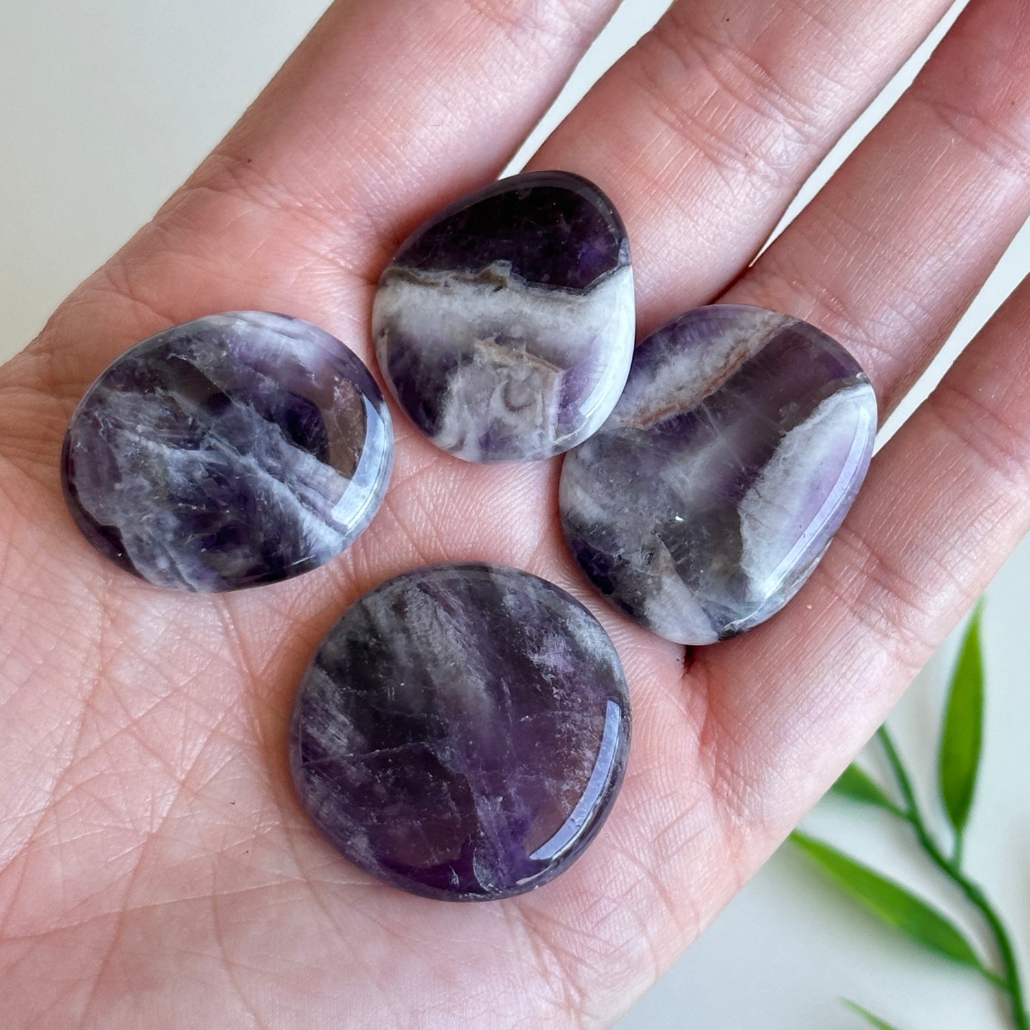 Chevron Amethyst Flat Stone Bra Buddy