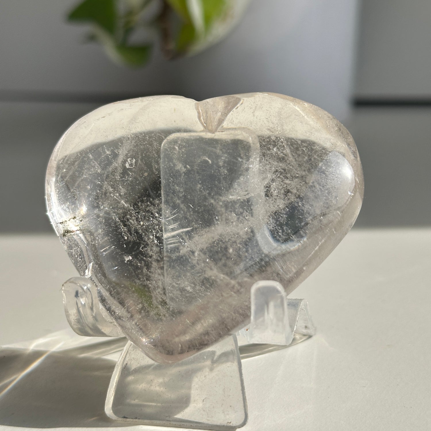 Clear Quartz Heart 6.8cm