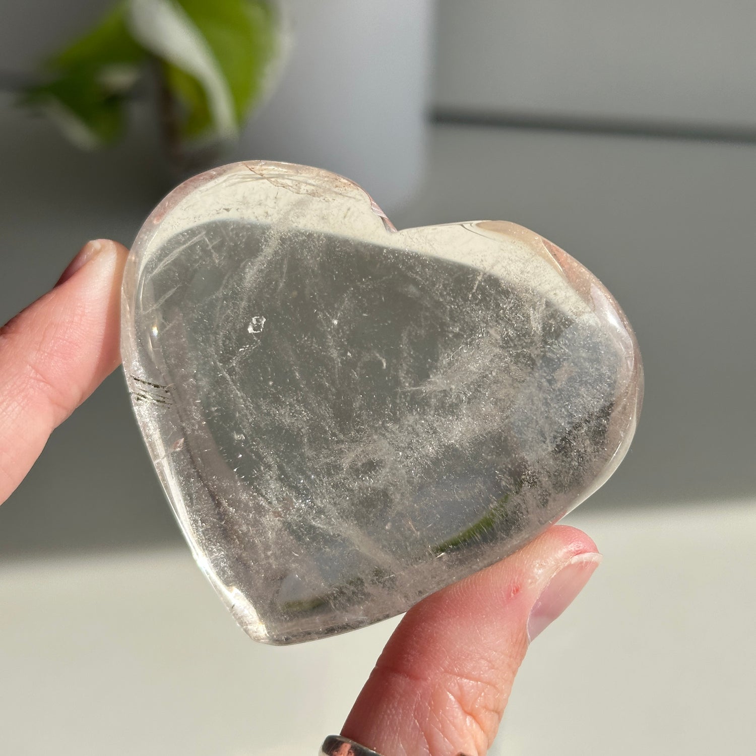 Clear Quartz Heart 6.8cm