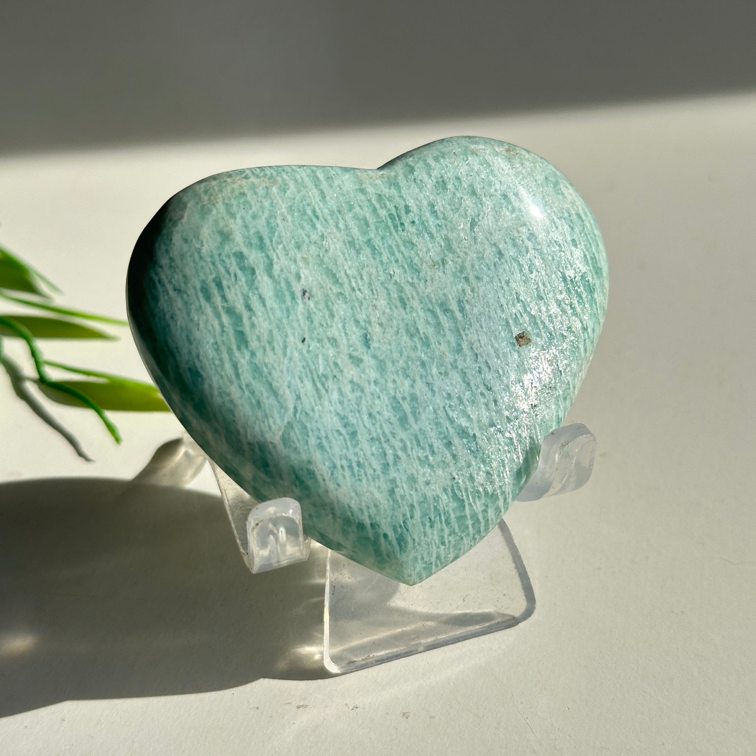Amazonite Heart 6.4cm