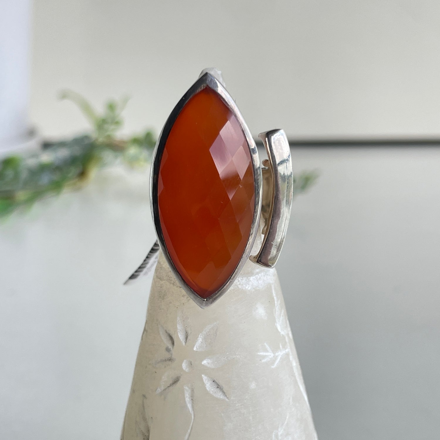 Carnelian Marquise Ring Sz7