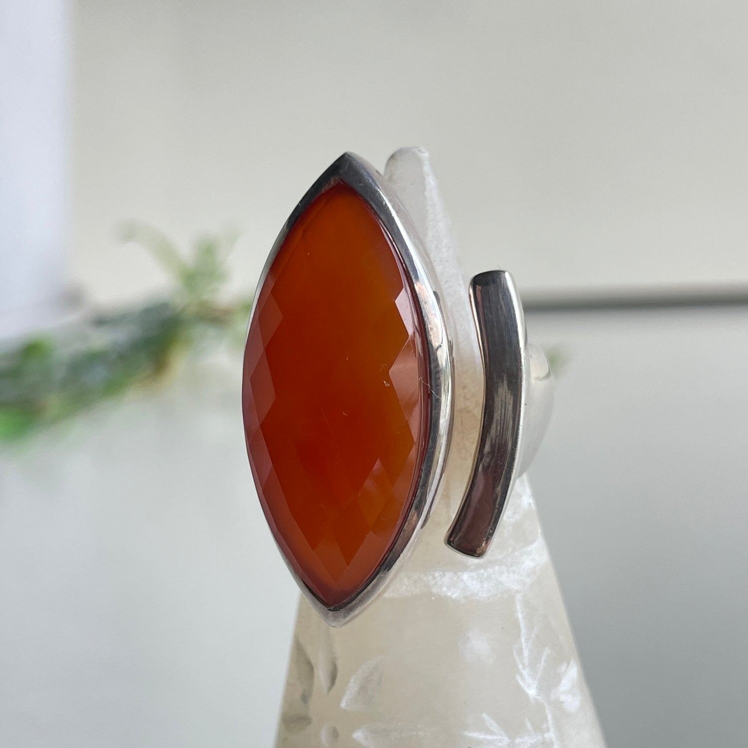 Carnelian Marquise Ring Sz7