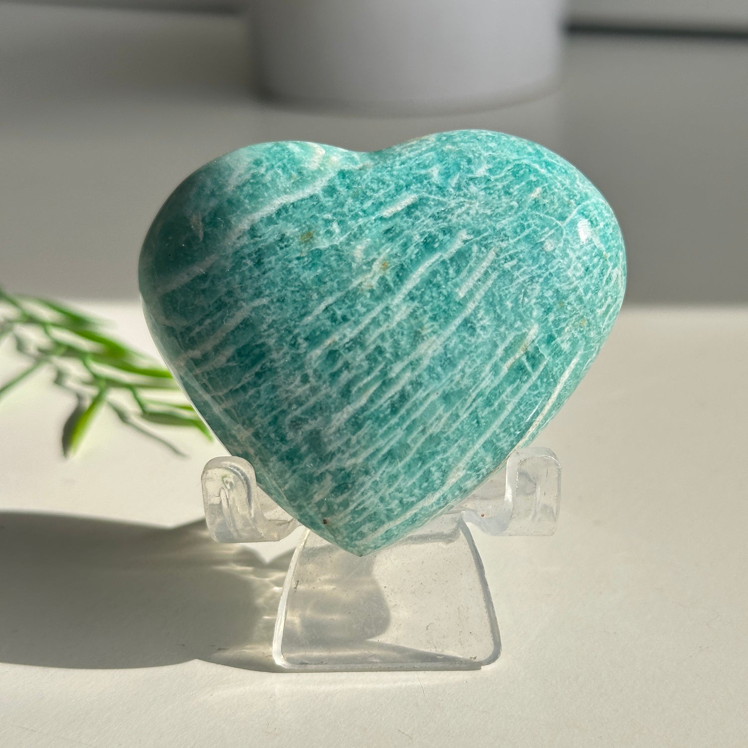 Amazonite Heart 6.3cm