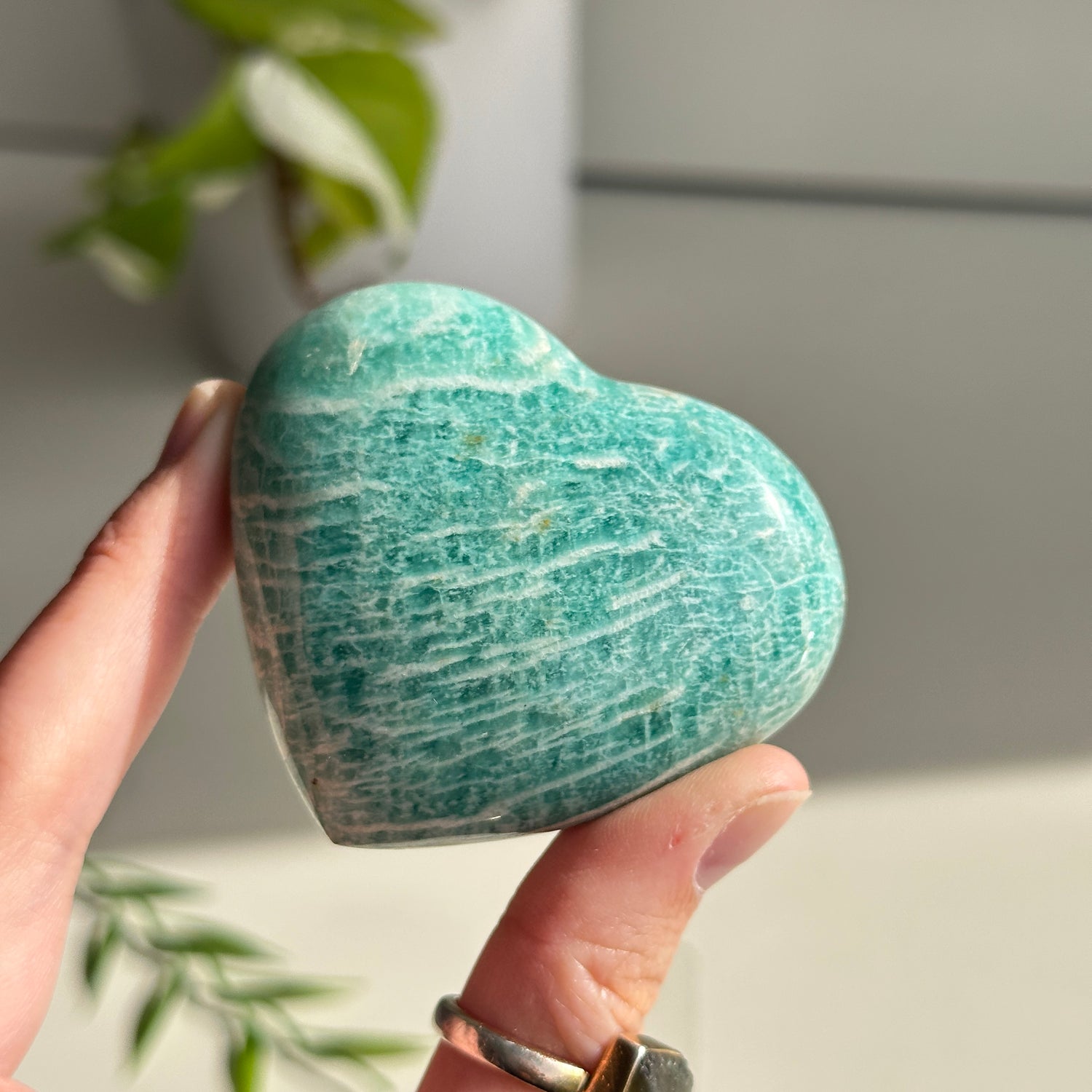 Amazonite Heart 6.3cm