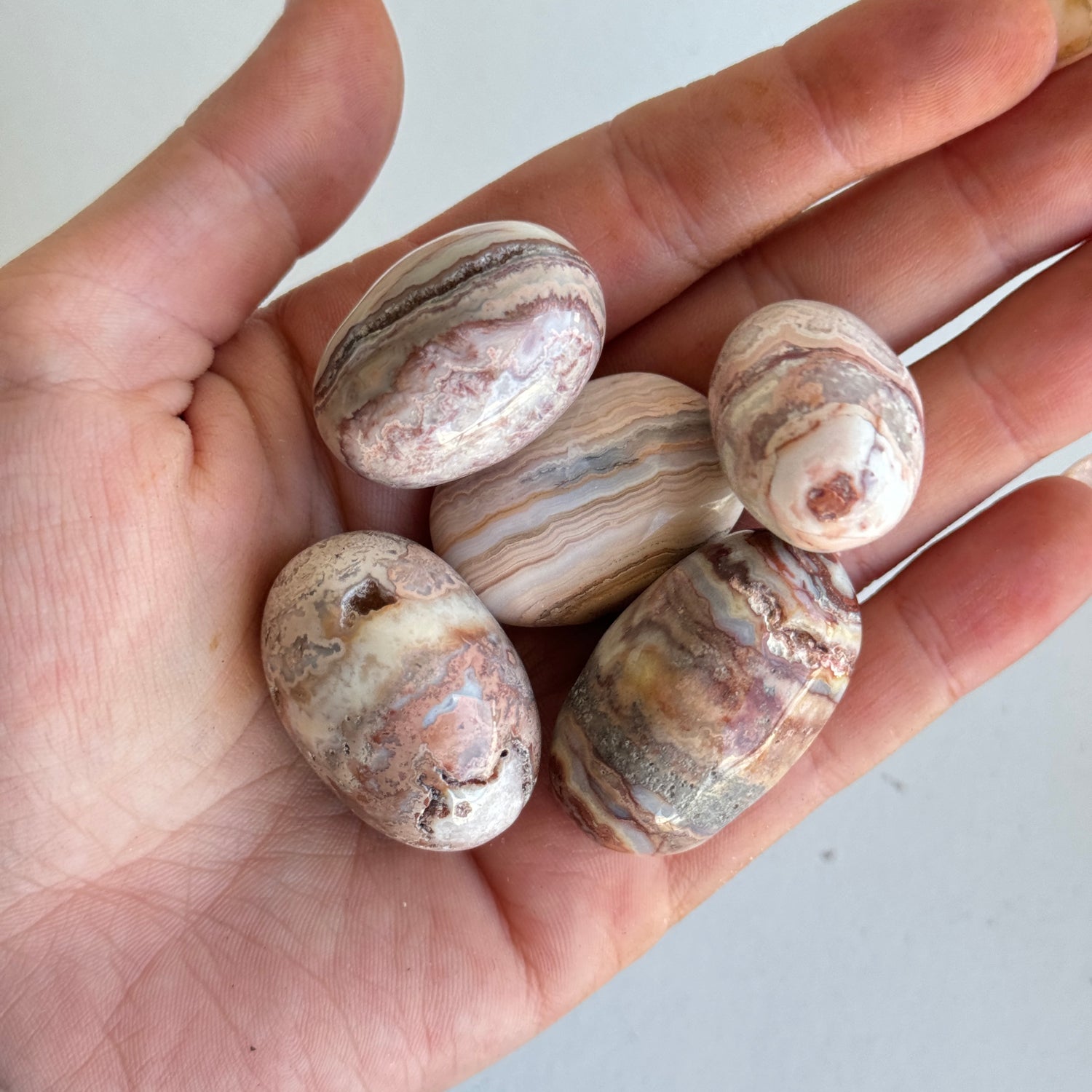 Pink Crazy Lace Agate Tumble