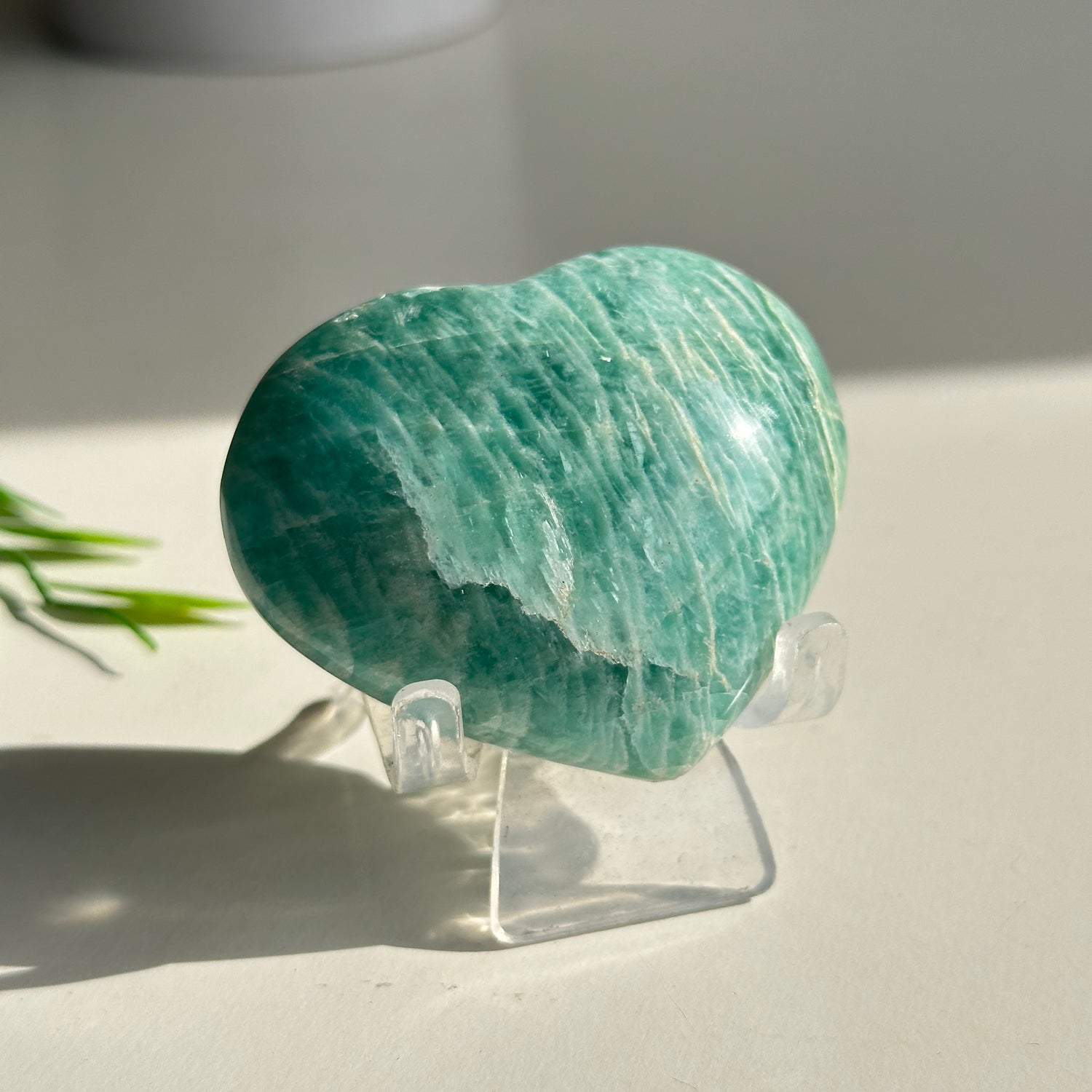 Amazonite Heart 6.4cm