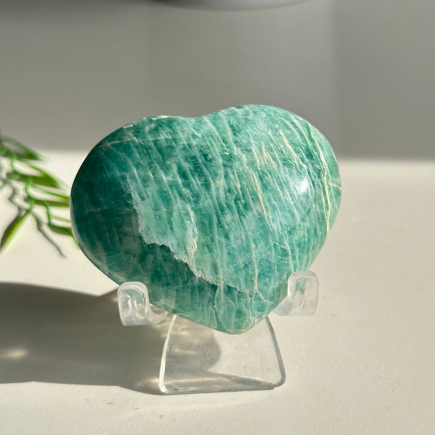 Amazonite Heart 6.4cm