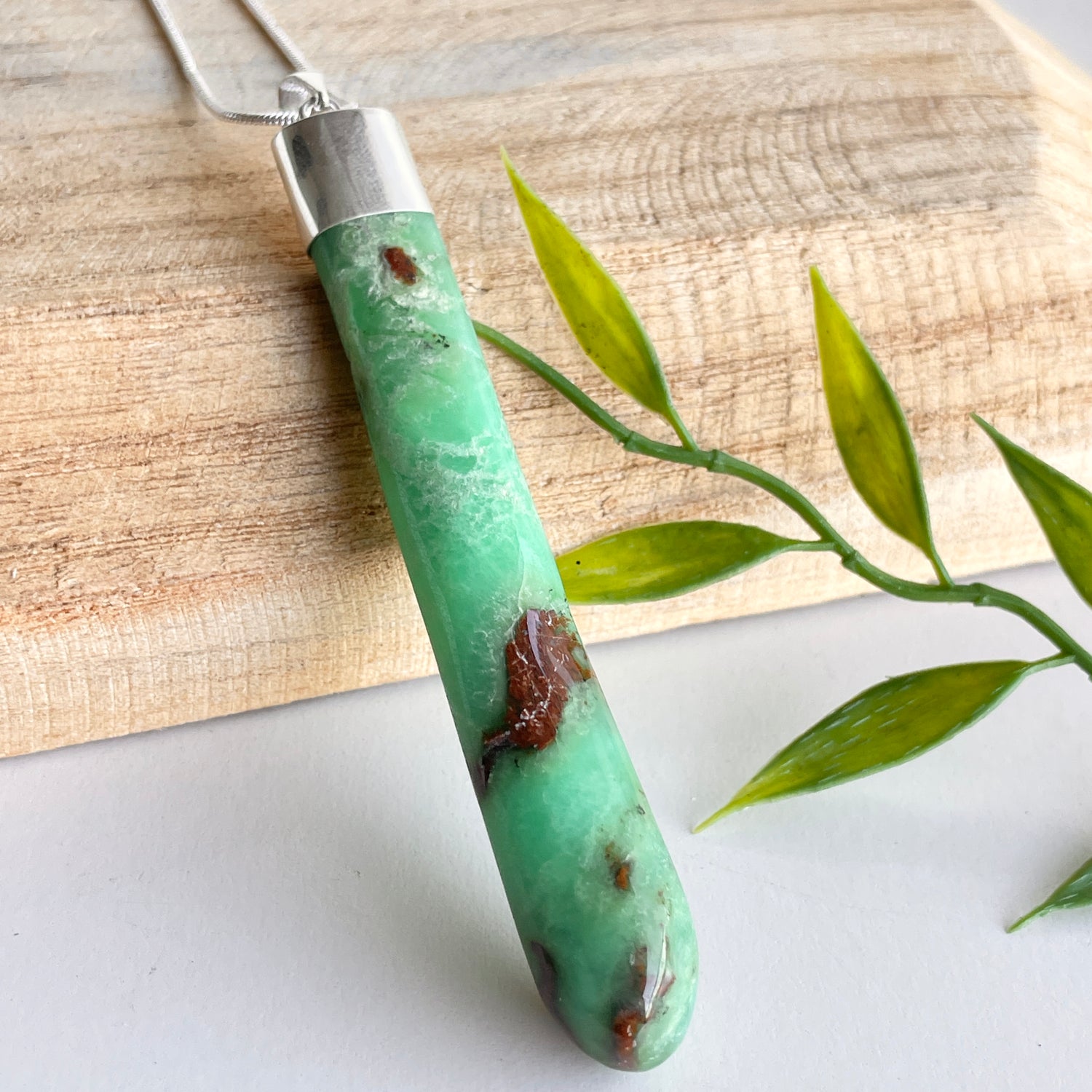 Chrysoprase Freeform Pendant