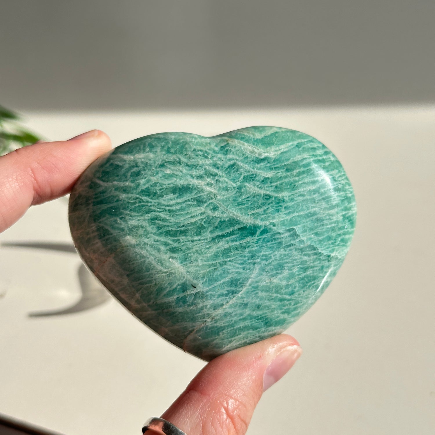 Amazonite Heart 7.1cm