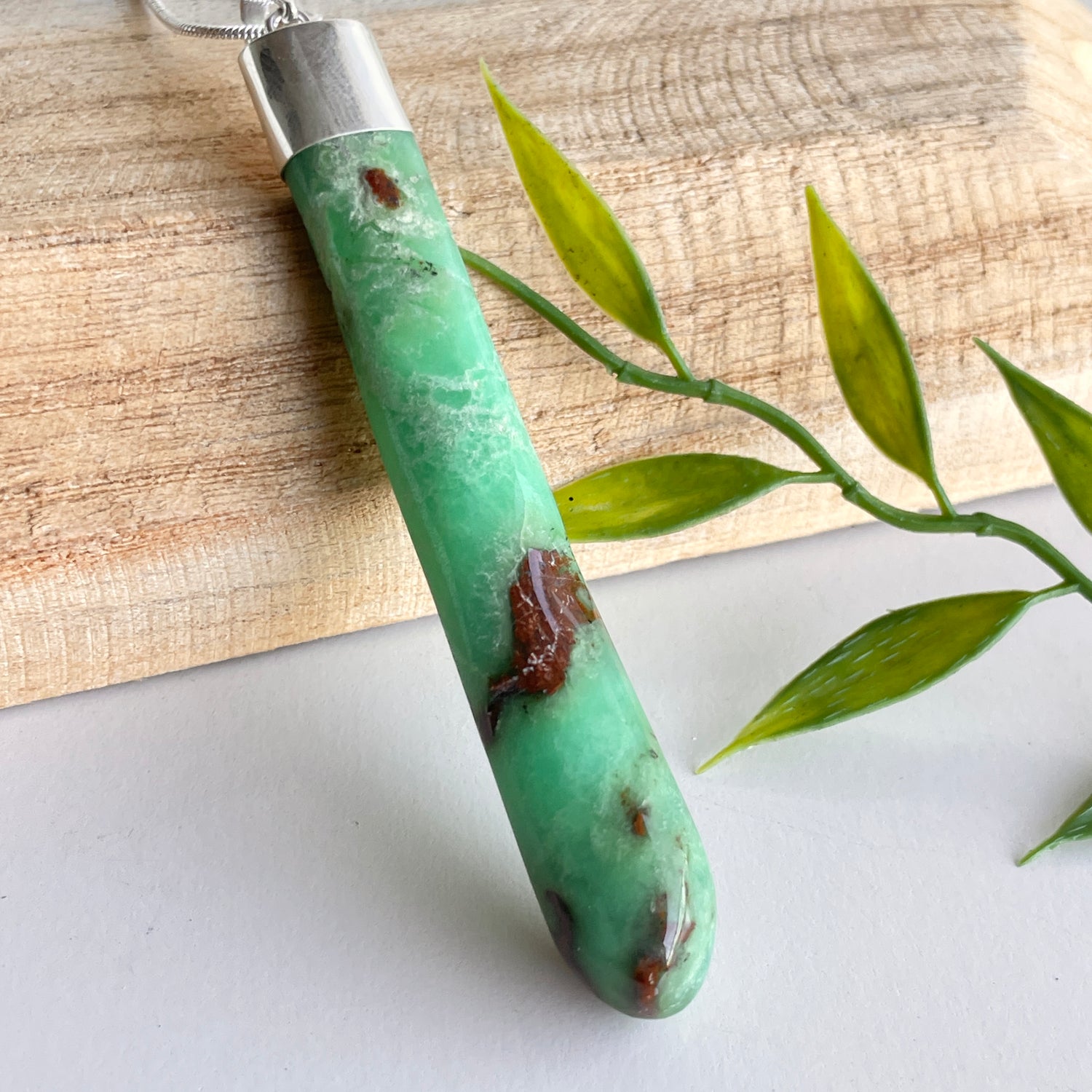 Chrysoprase Freeform Pendant