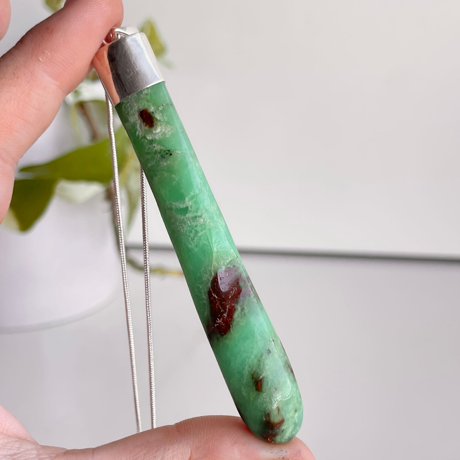 Chrysoprase Freeform Pendant