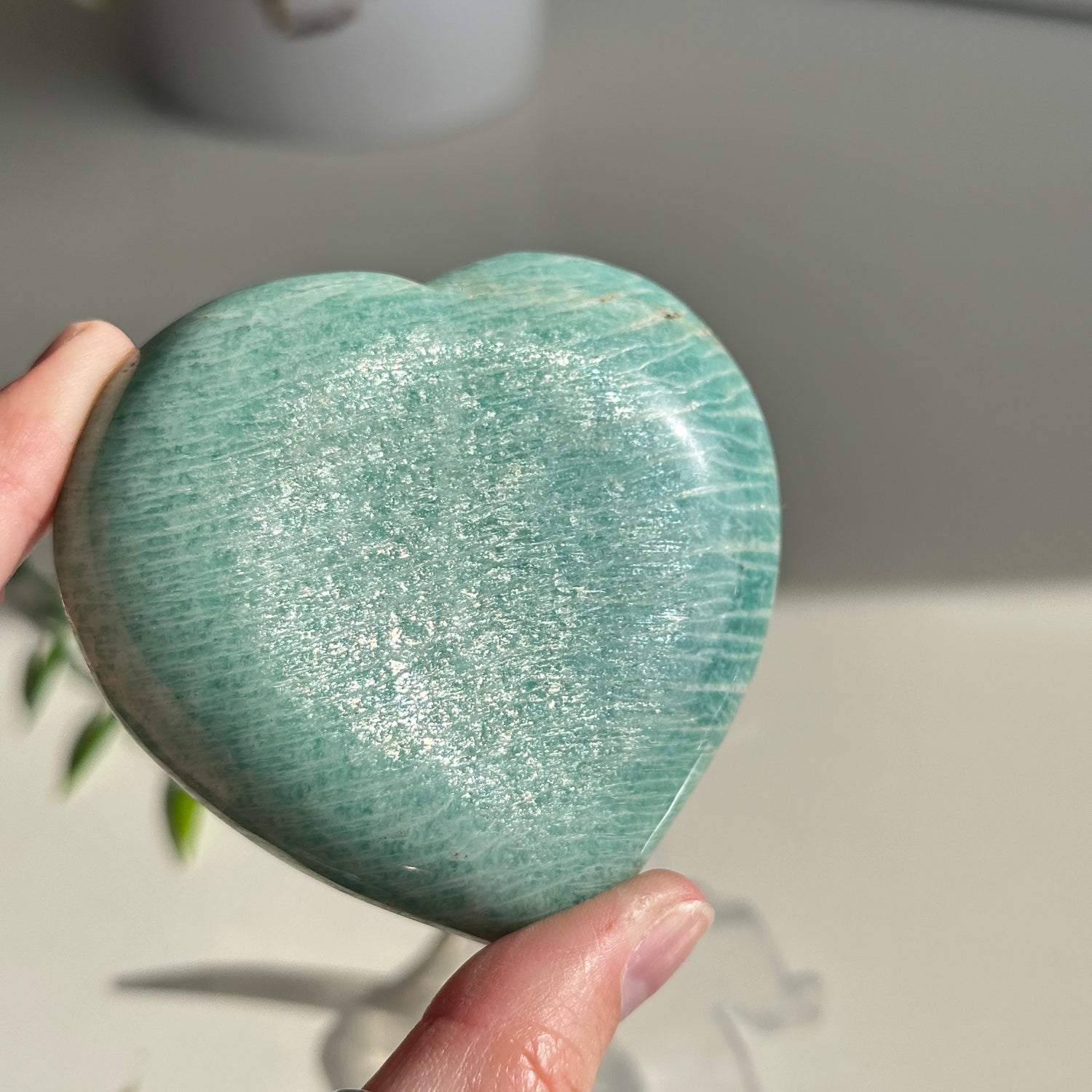 Amazonite Heart 7.3cm