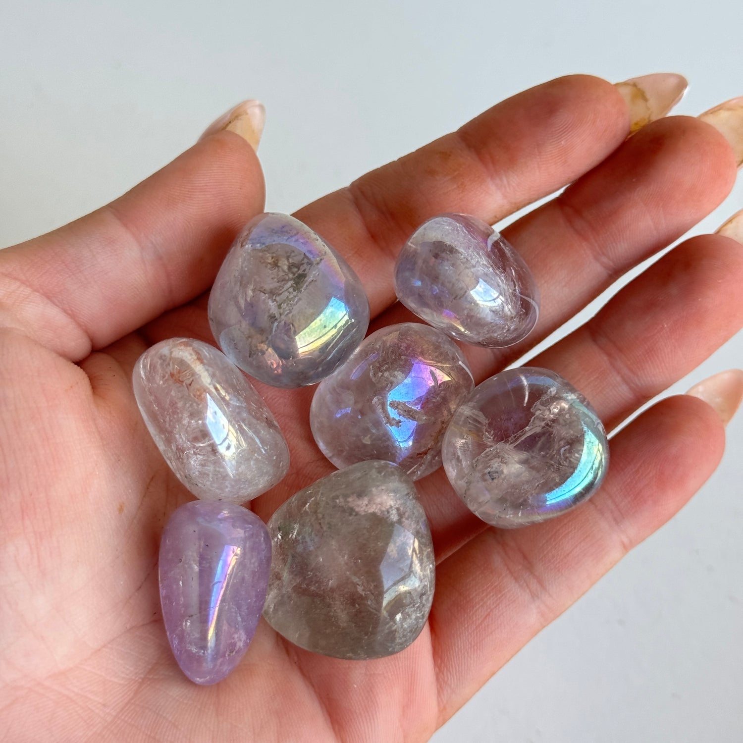 Amethyst Aura Tumbled