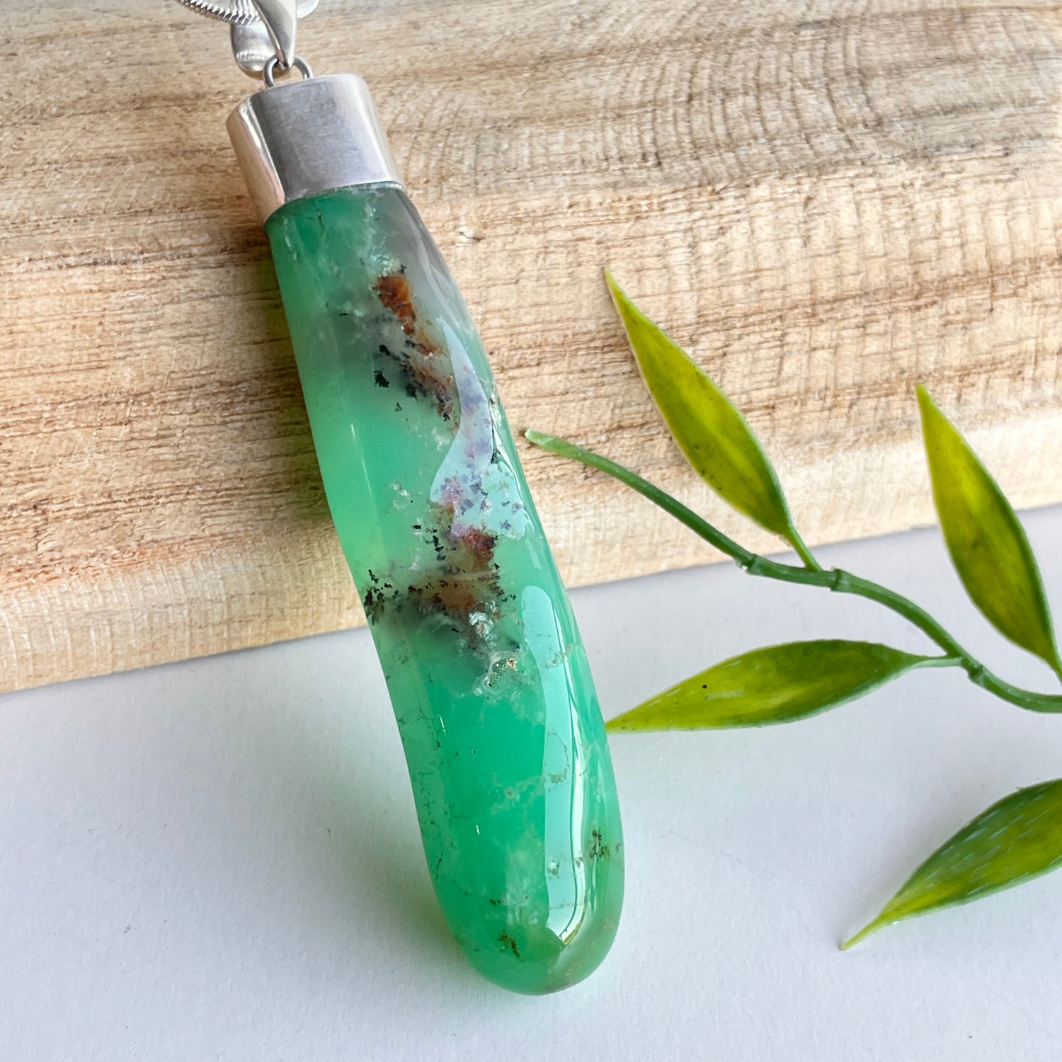 Chrysoprase Freeform Pendant