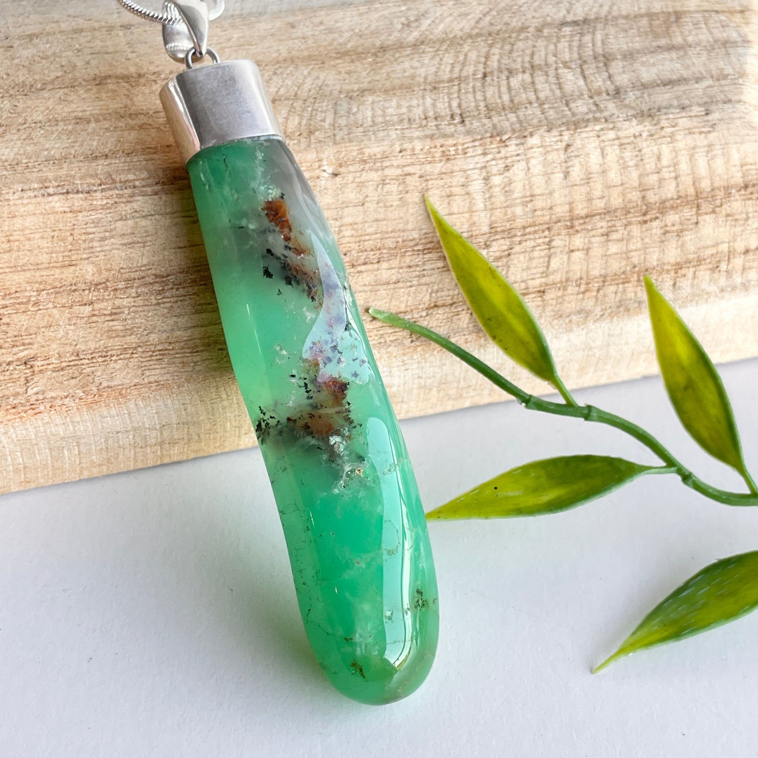 Chrysoprase Freeform Pendant