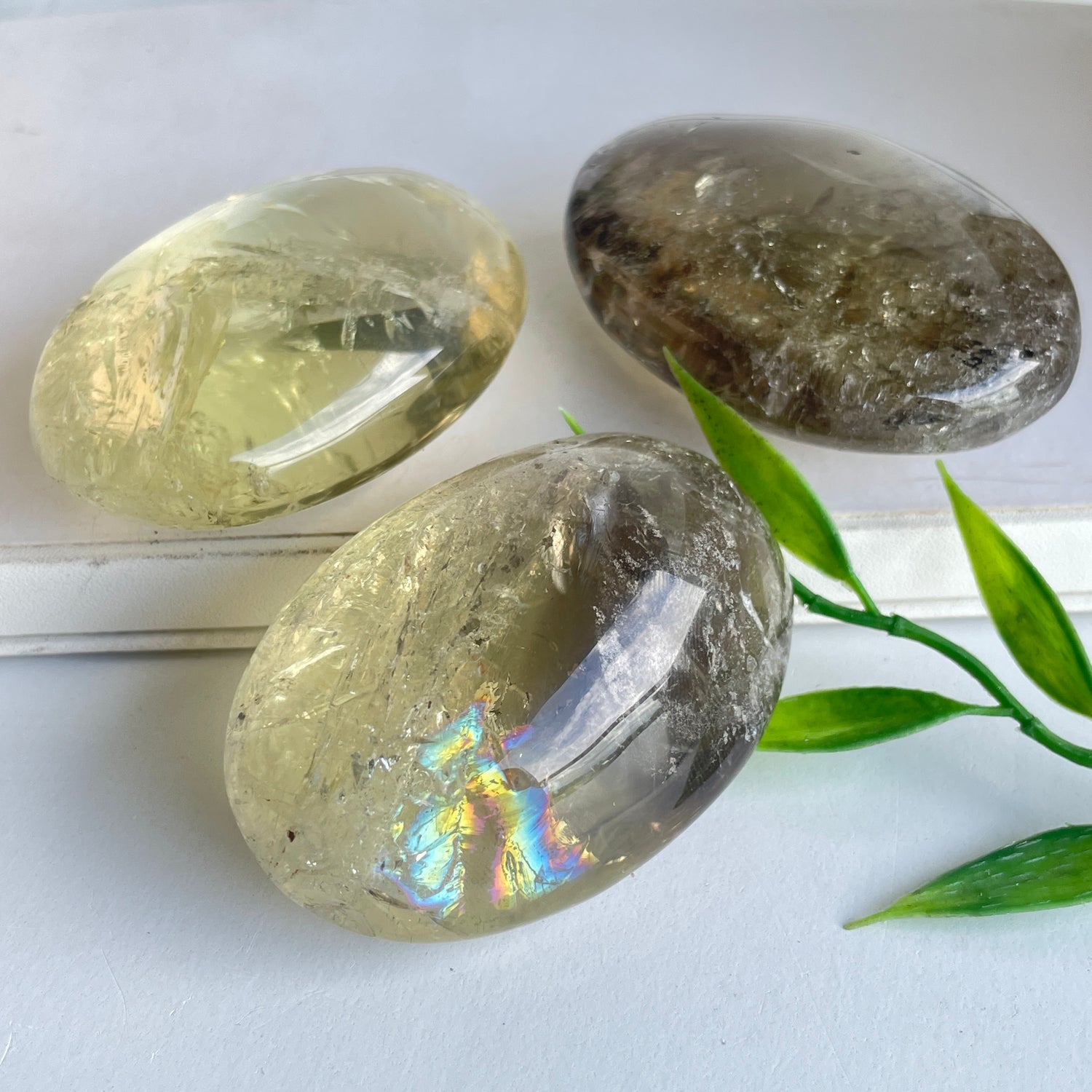 Smoky Citrine Palmstone Lge